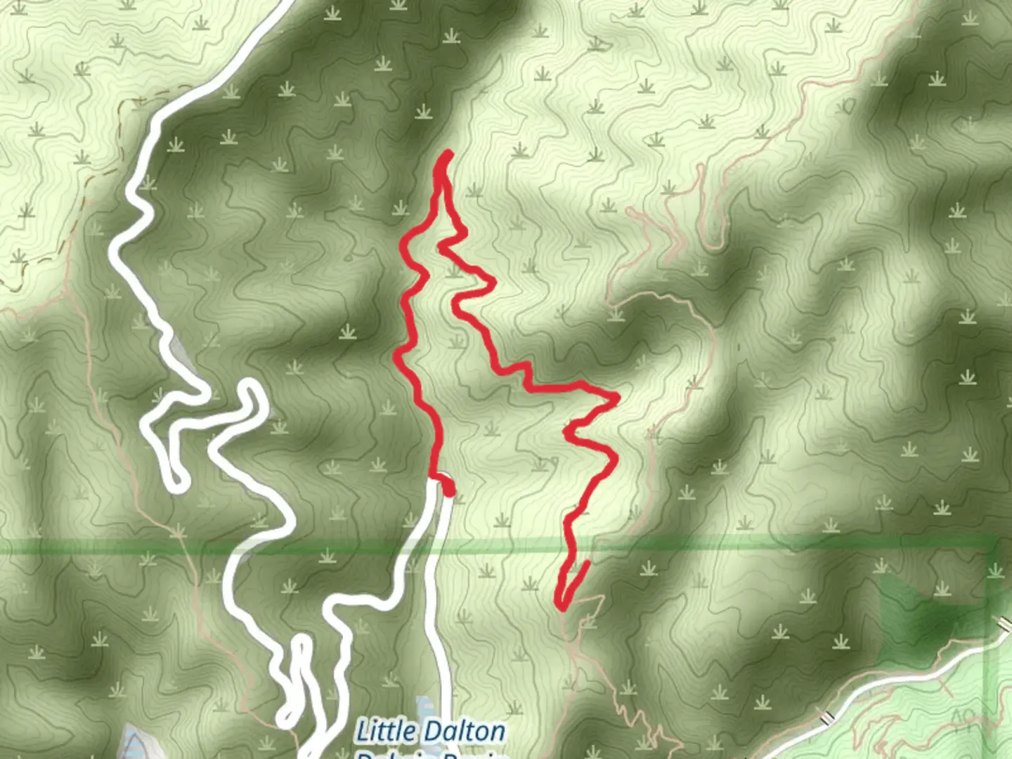 An image depicting the trail Lower Monroe Trail Out and Back and its surrounding area.