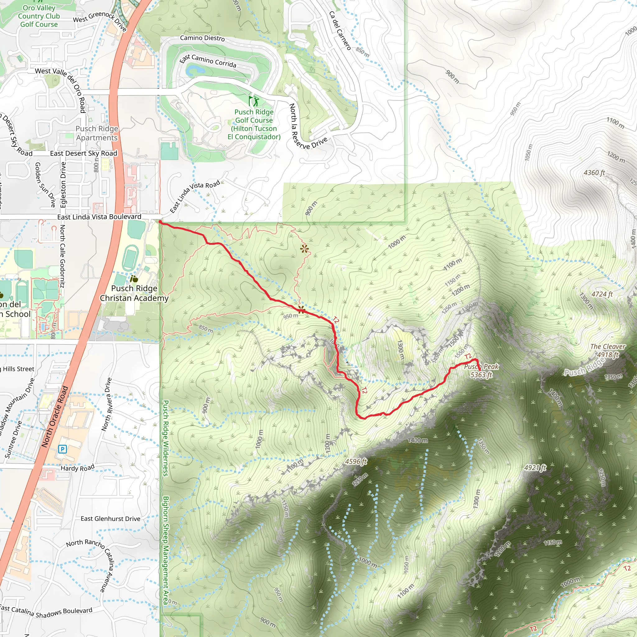 Pusch Peak mobile static map