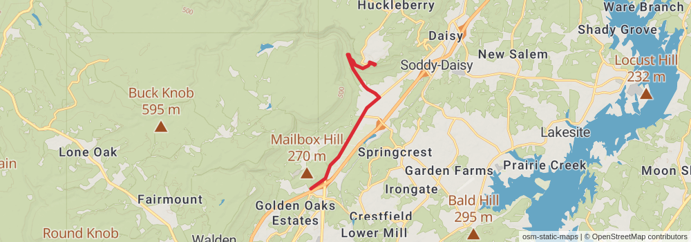 American Perimeter Trail - Southern Appalachian Primary stage 89 Map