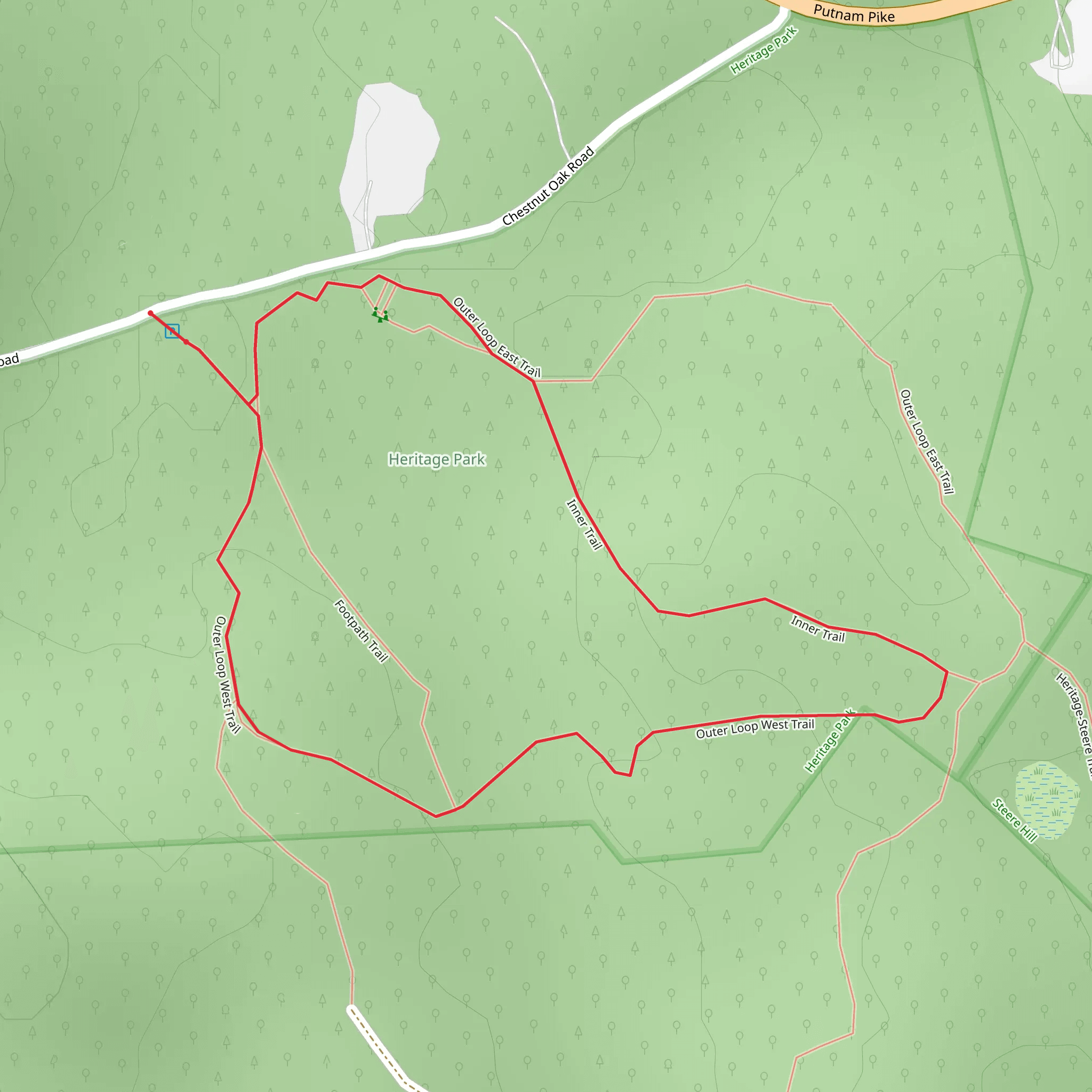 Outer Loop West and Inner Loop Trail mobile static map