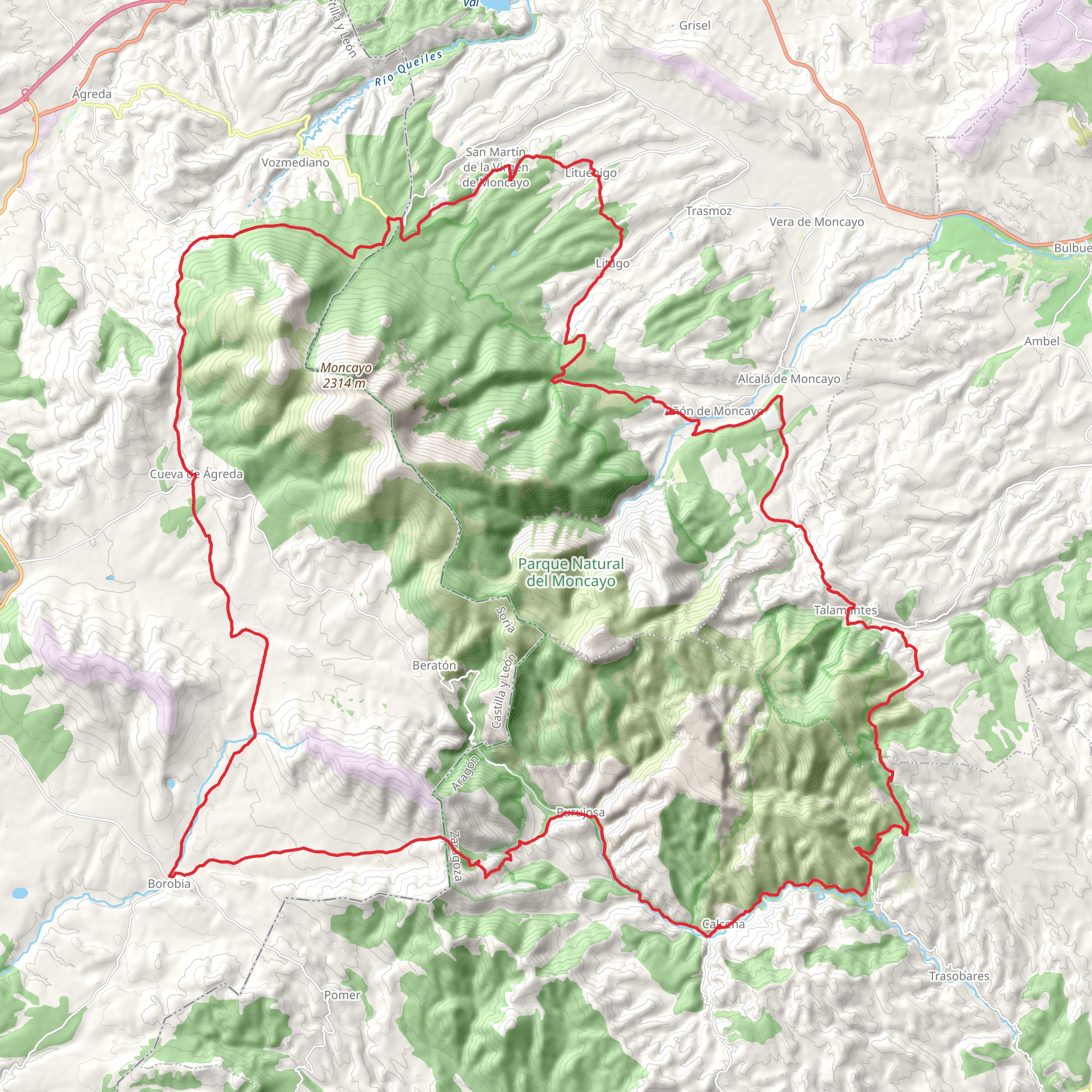 GR 260 Vuelta al Moncayo - Aragón mobile static map