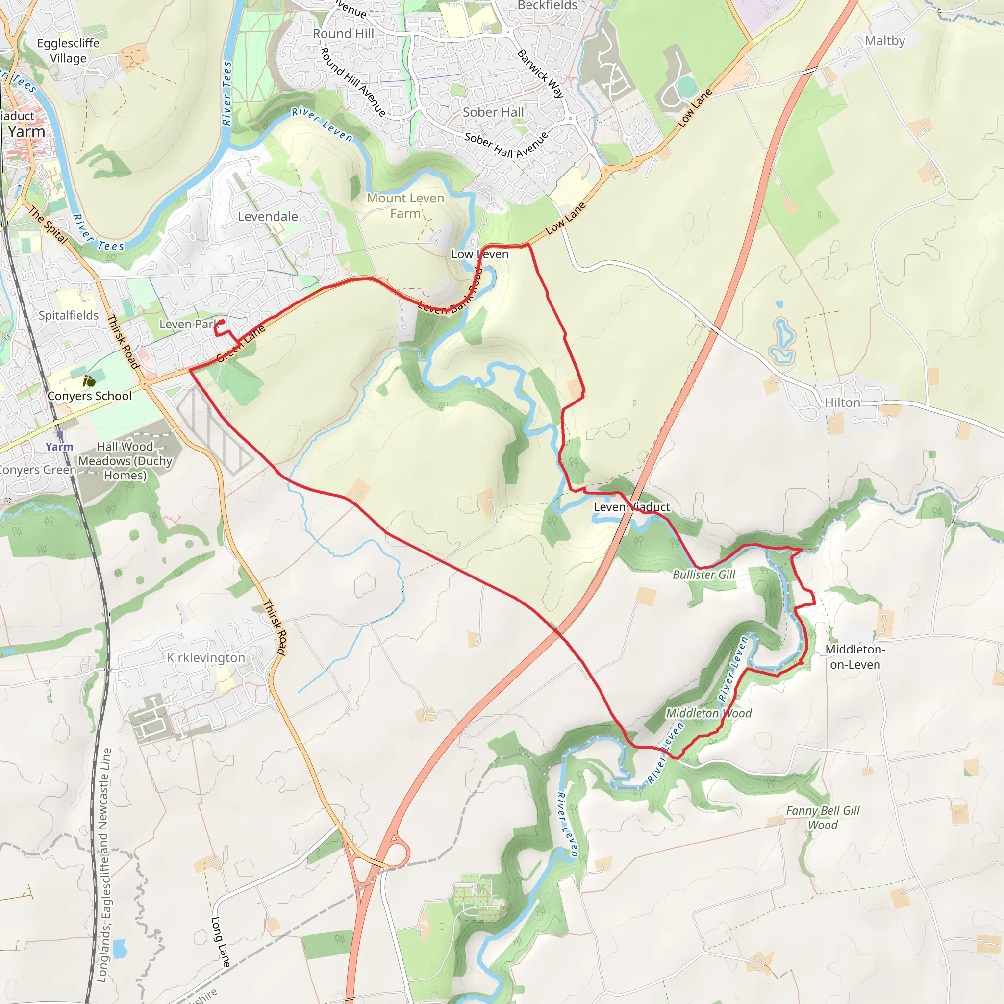 Stockdale Wood, Scriddles Wood and Middleton Wood Loop mobile static map