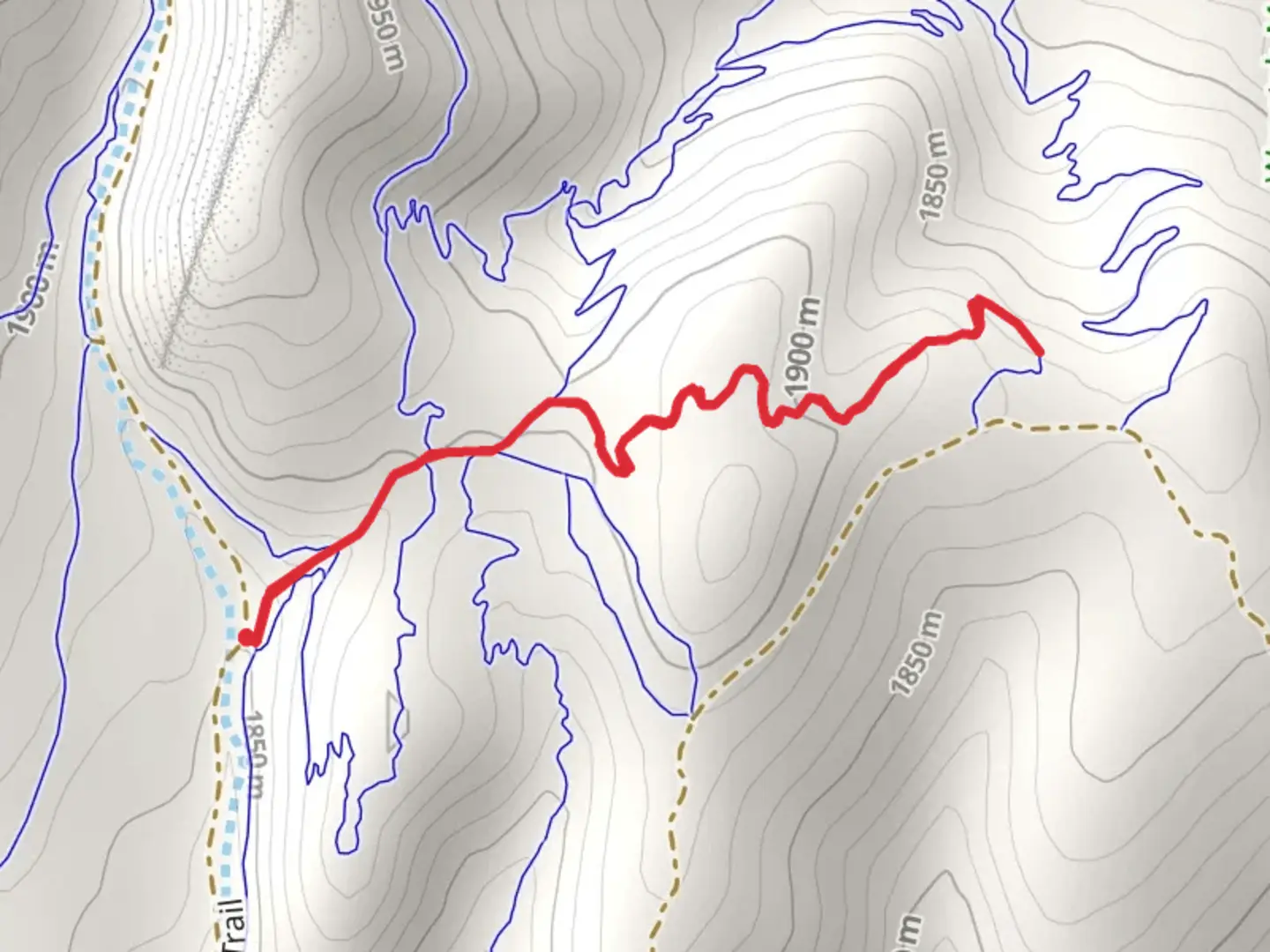 An image depicting the trail Gobblers Gulch and Boneyard Walk and its surrounding area.