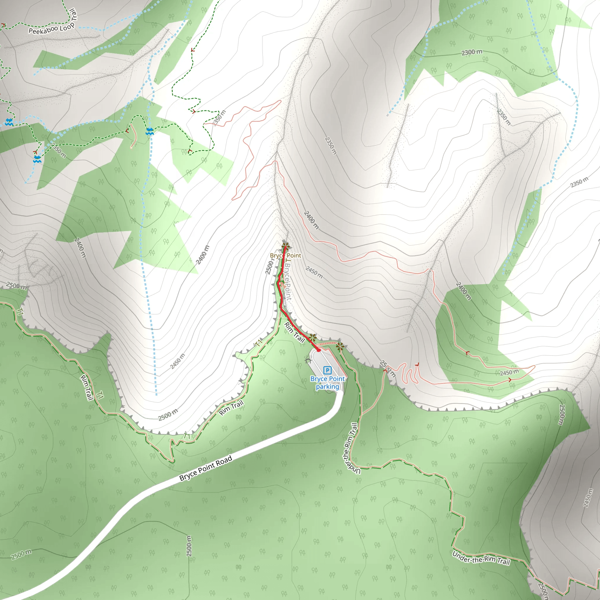 Rim Short Trail mobile static map