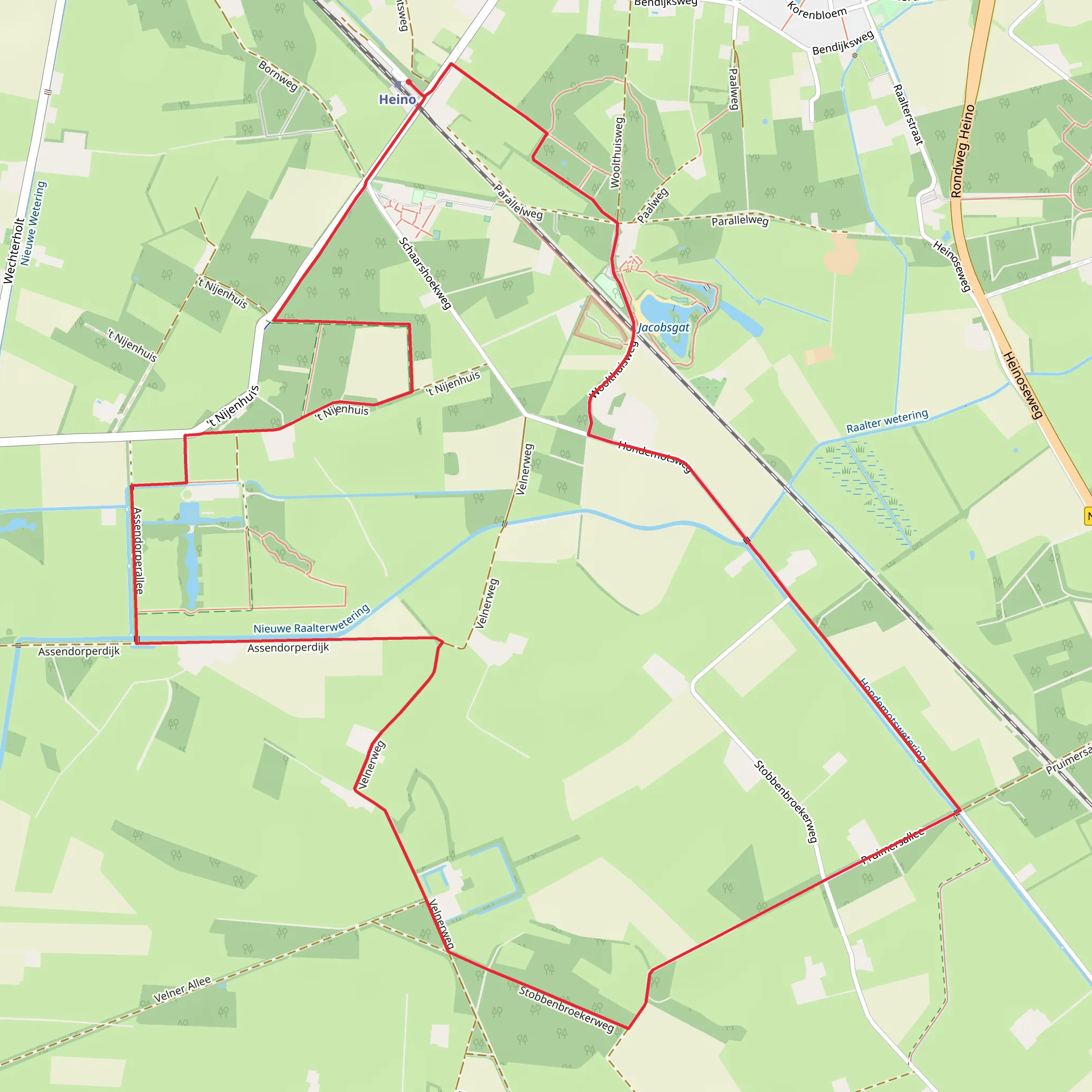 Jacobsgat, De Bril and Kasteel Het Nijenhuis Loop mobile static map