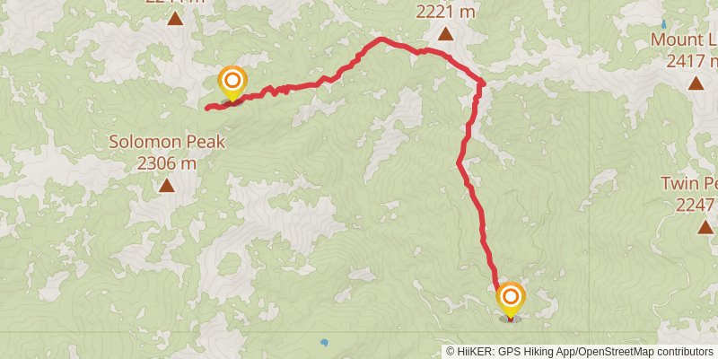Kingsley Lake via Thomas Pocket Trail stage 2 Map