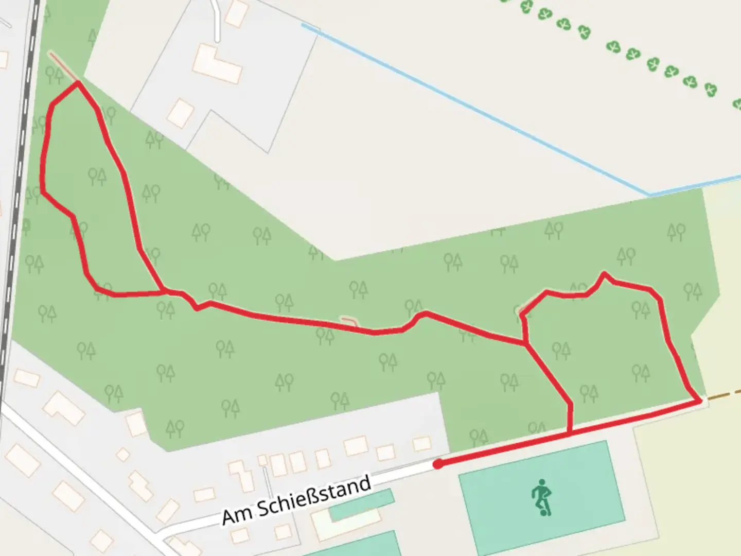 An image depicting the trail Der Faulbaum via Natur- und Geschichtspfad Hüttenbusch and its surrounding area.