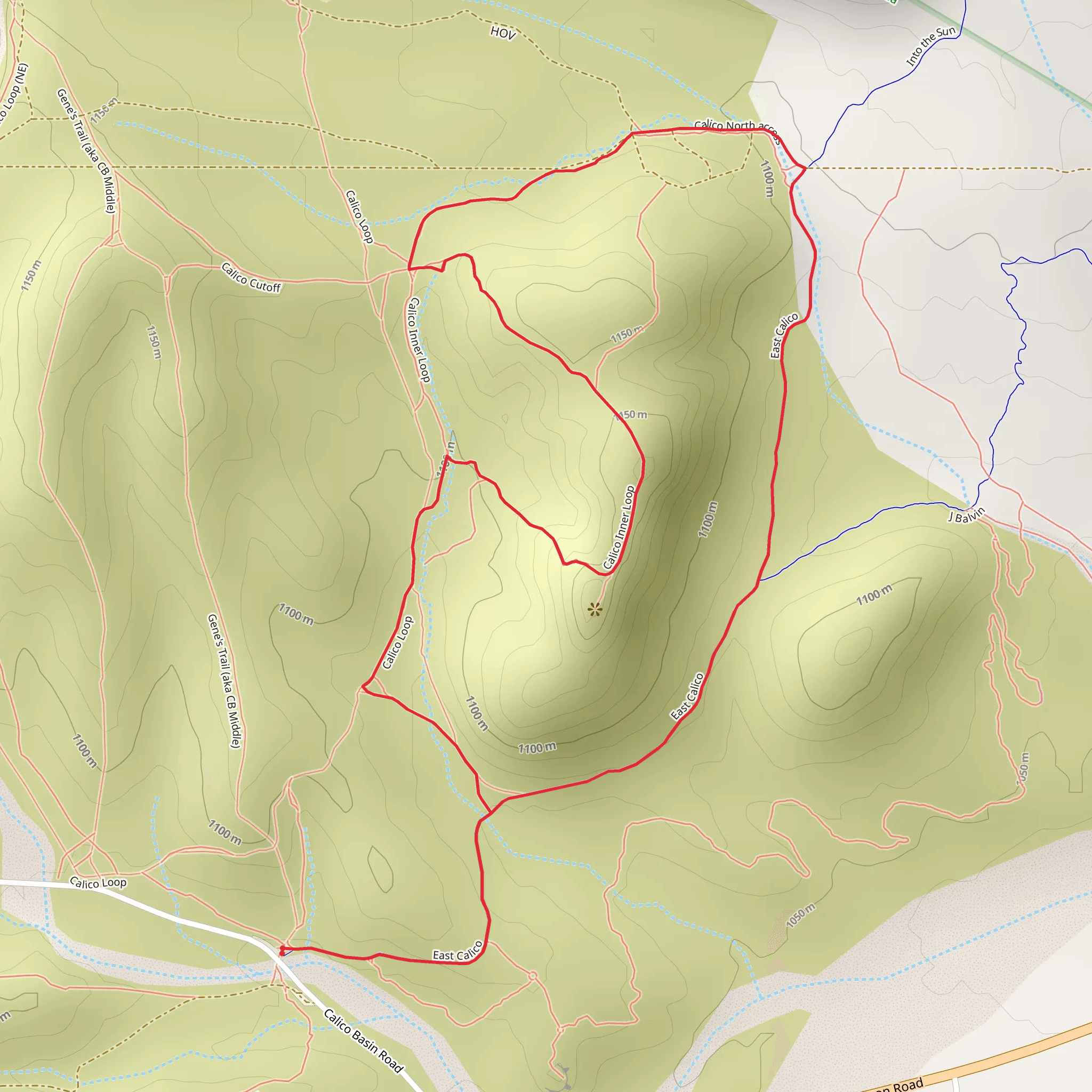 East Calico, Calico Inner and North Access Loop mobile static map