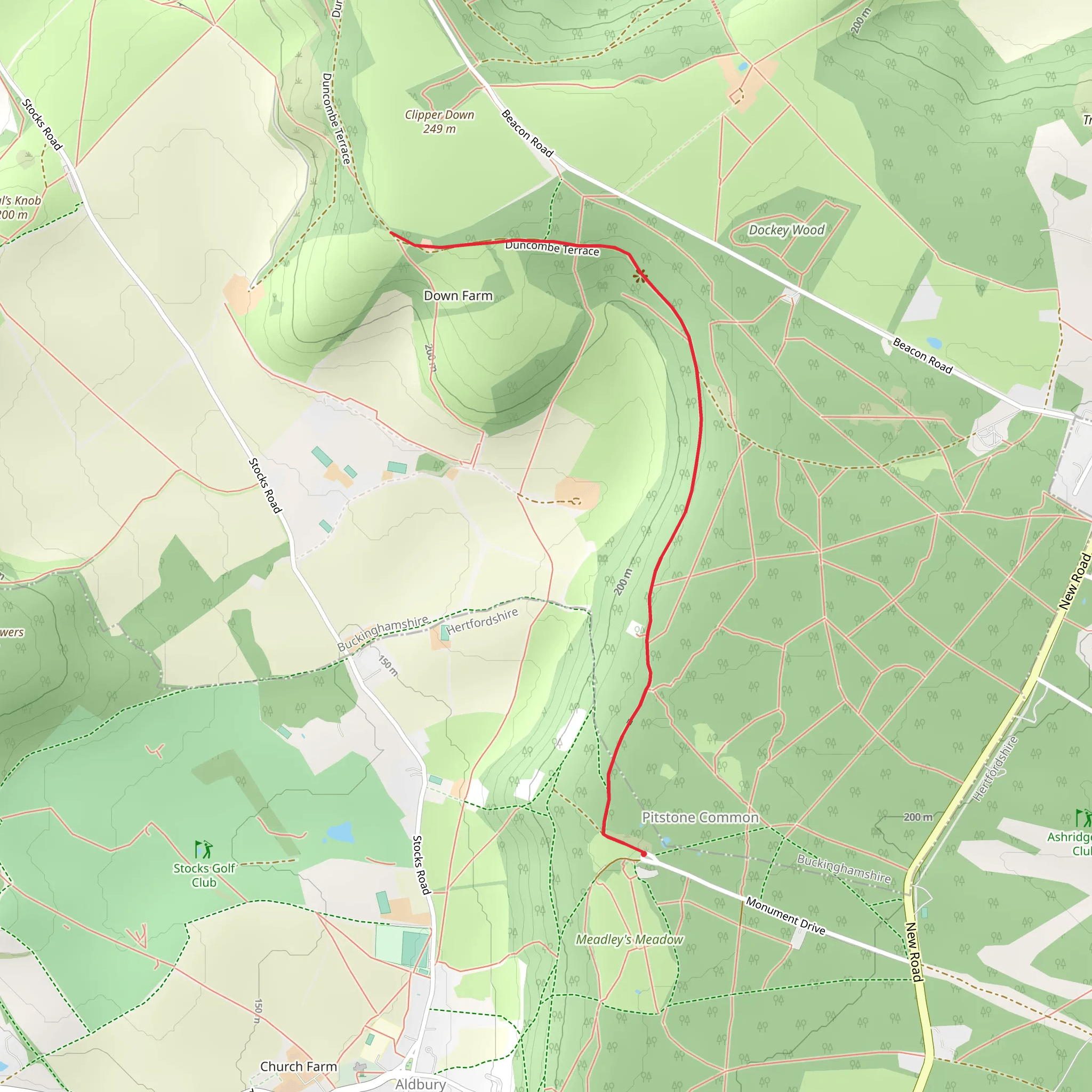 Duncombe Terrace Walk mobile static map