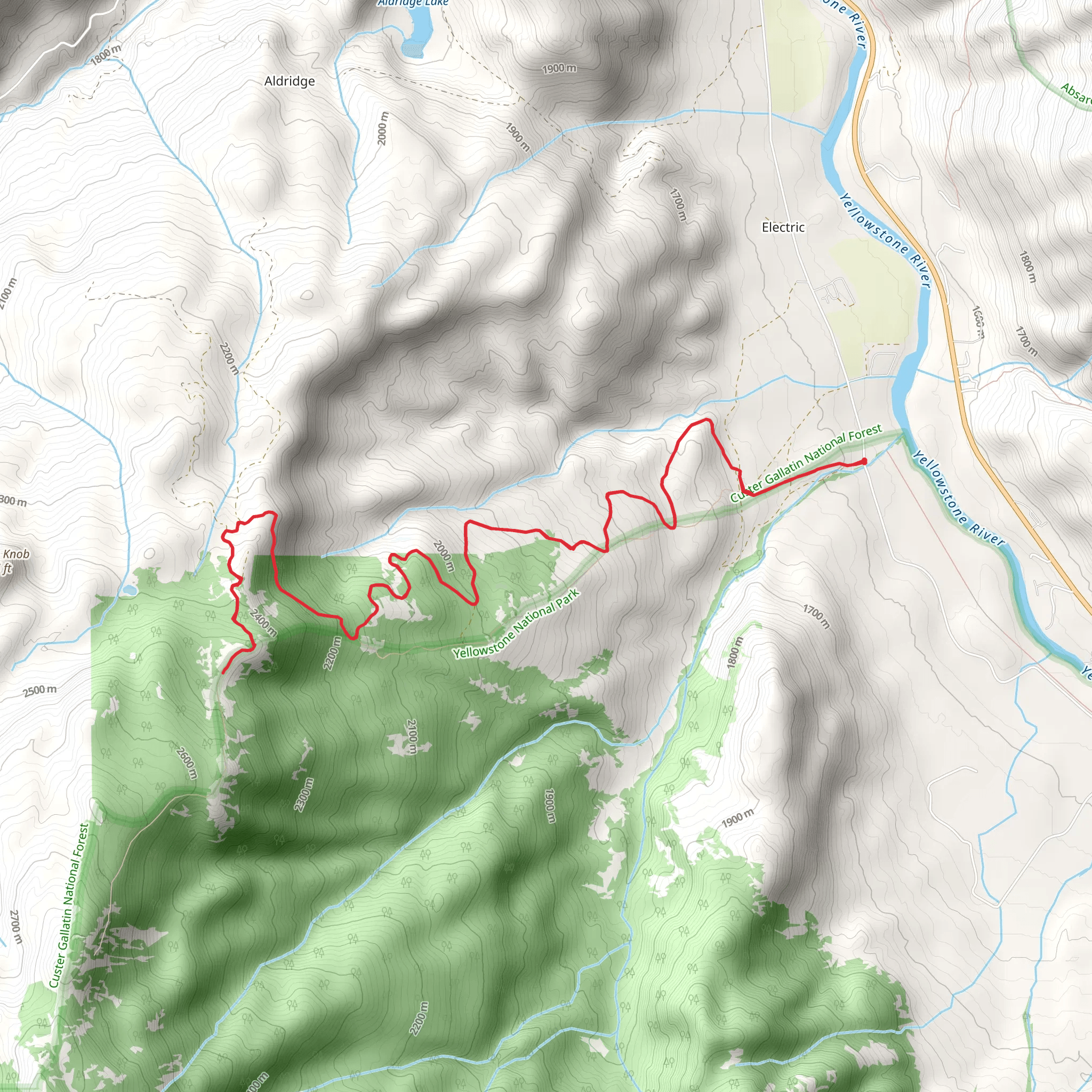Beattie Gulch Trail mobile static map