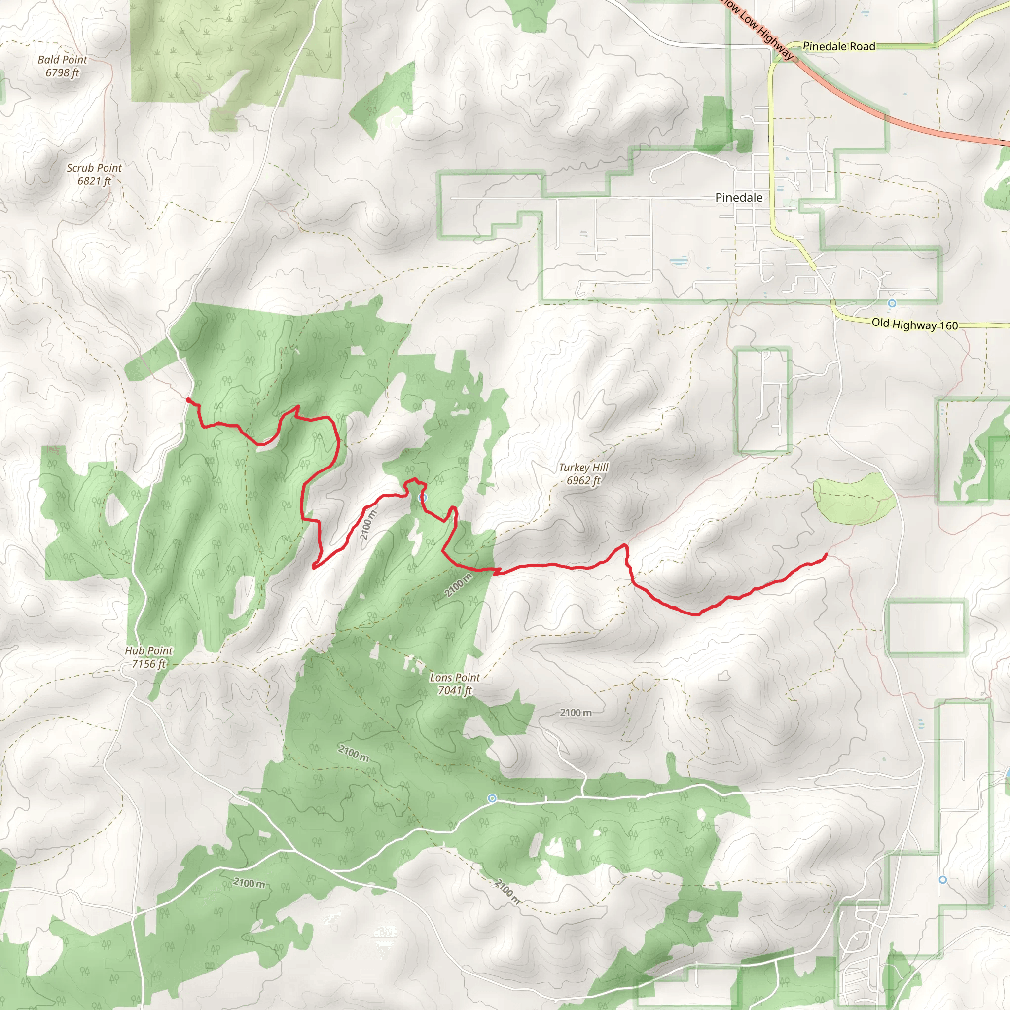 General Crook Connector Trail mobile static map