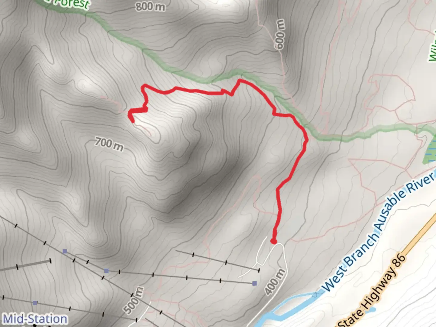 An image depicting the trail Bear Den Trail and its surrounding area.