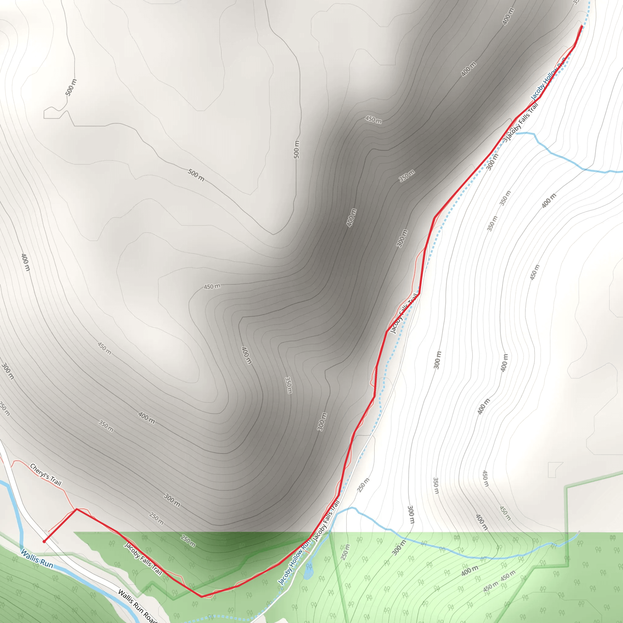 Jocoby Falls mobile static map