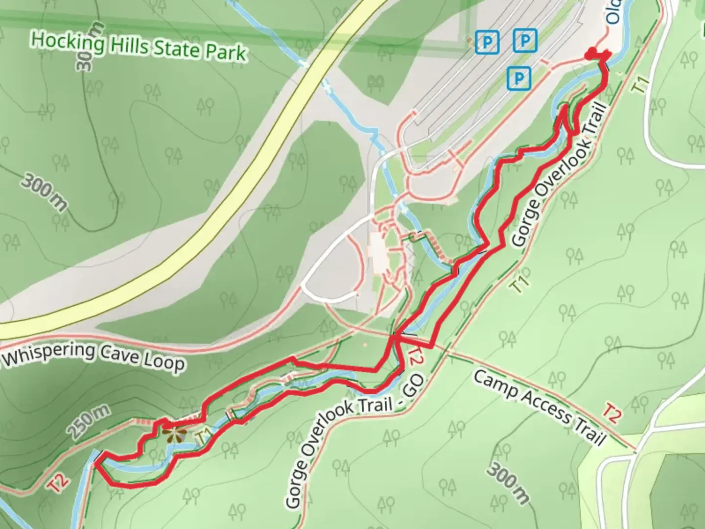 An image depicting the trail Buckeye Trail and Gorge Exit Trail and its surrounding area.