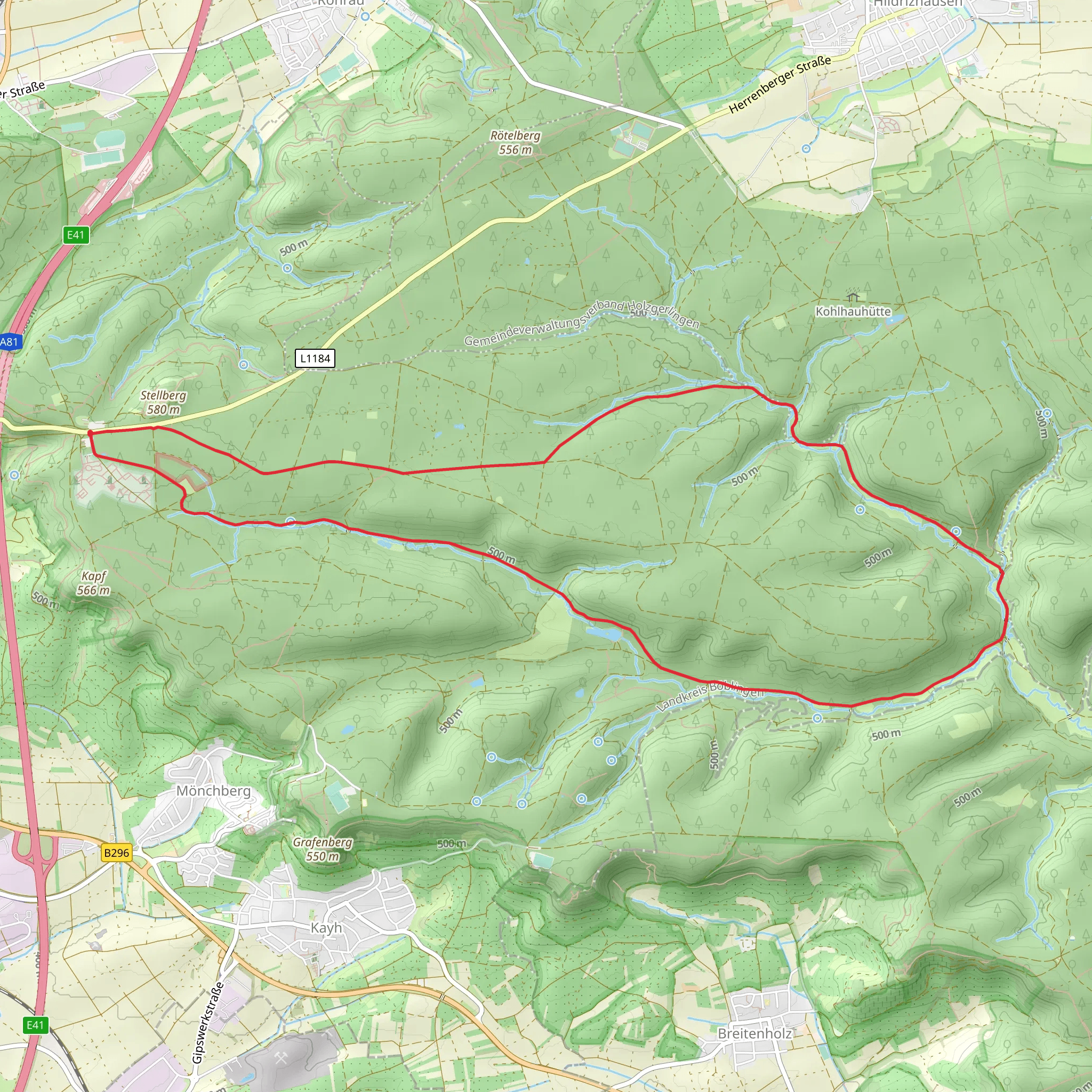 24 Buchen via Blauer Punkt mobile static map