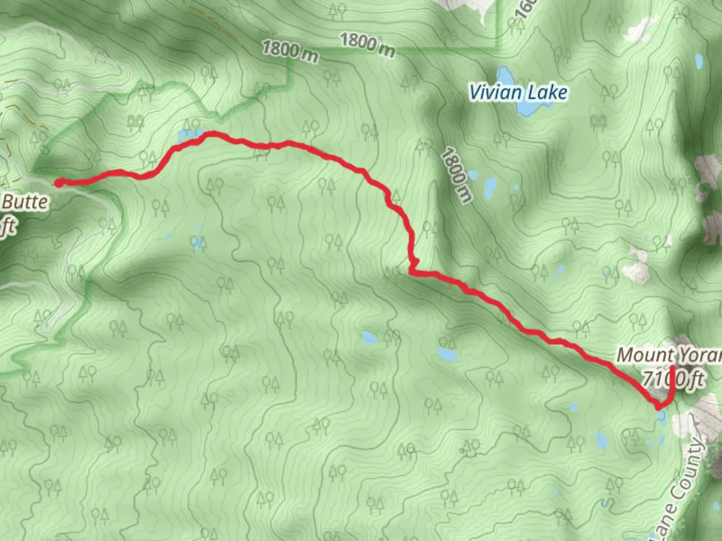 An image depicting the trail Notch Lake and Mount Yoran Trail and its surrounding area.