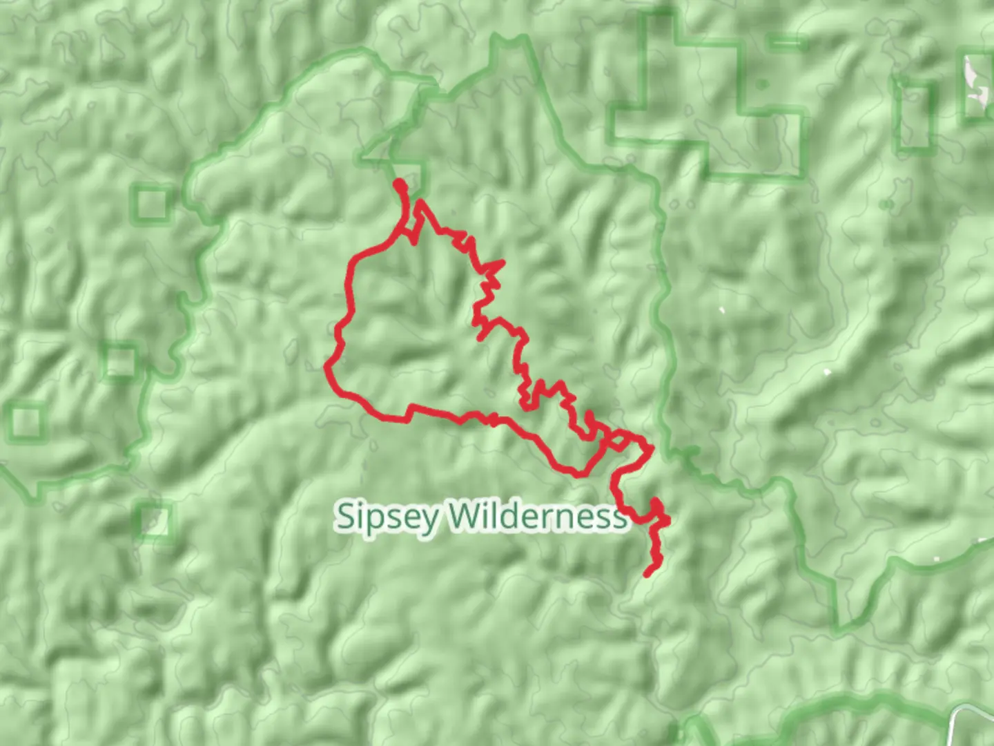 An image depicting the trail Mitchell Ridge Trail and Northwest Wild Horse Loop and its surrounding area.
