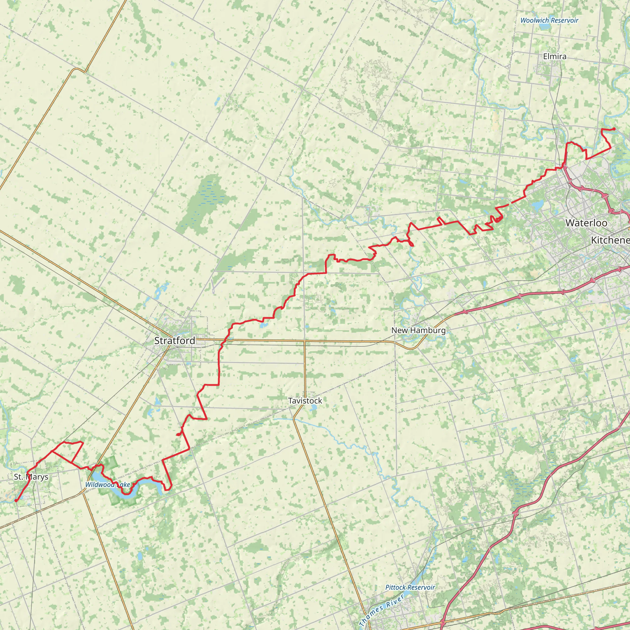 Avon Trail mobile static map