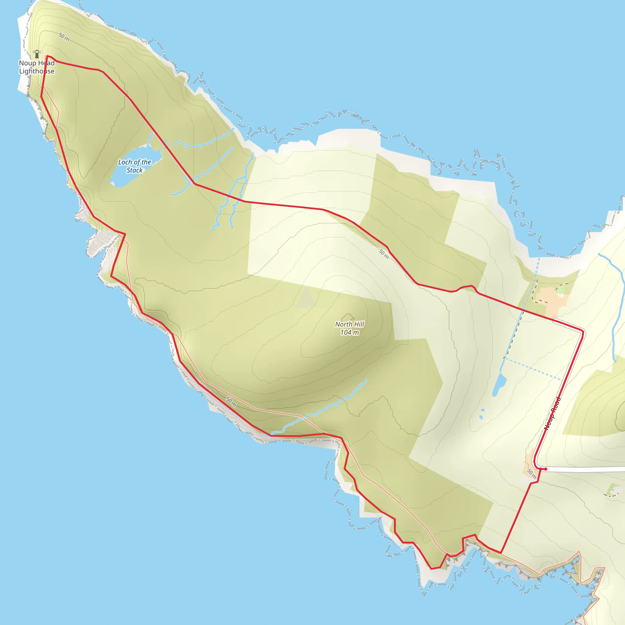 Noup Head from Backarass Farm - Westray mobile static map