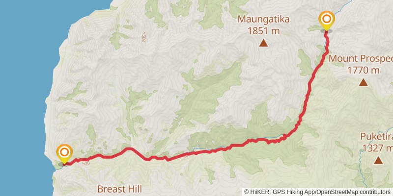 Timaru River Track stage 1 Map