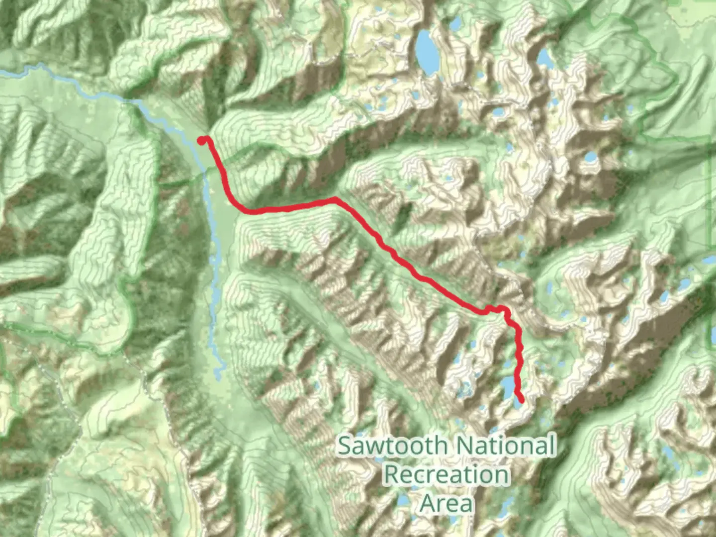 An image depicting the trail Upper Baron and Baron Lake via Redfish Creek - Baron Creek Trail and its surrounding area.