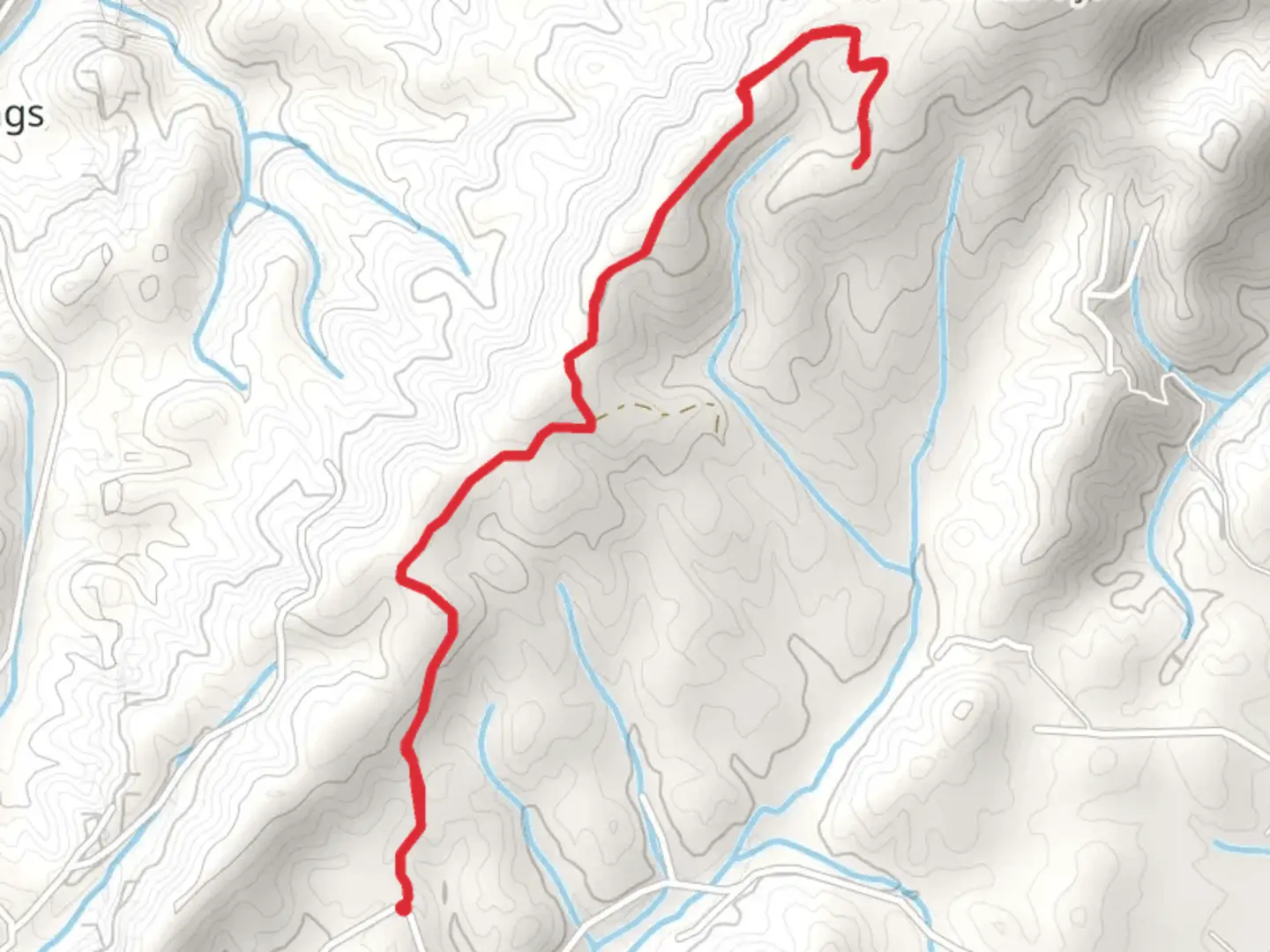 An image depicting the trail Cherokee Nationa Forest Walk and its surrounding area.