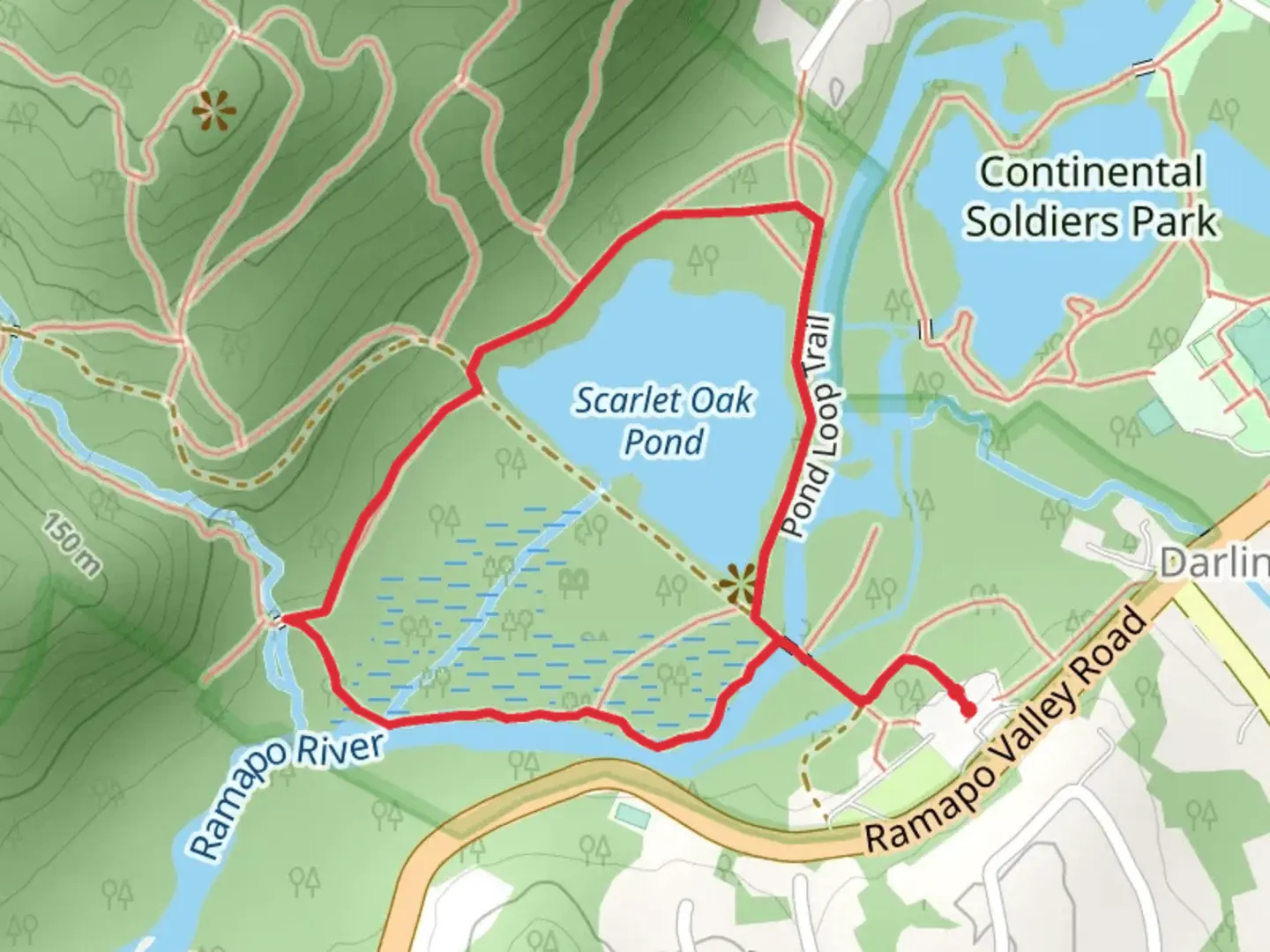 An image depicting the trail Rampoo River - Vista and Pond Loop and its surrounding area.