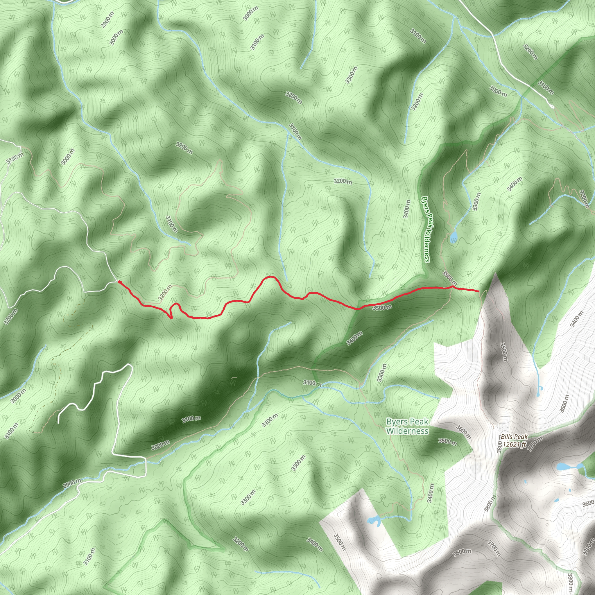 Keyser Ridge Trail mobile static map