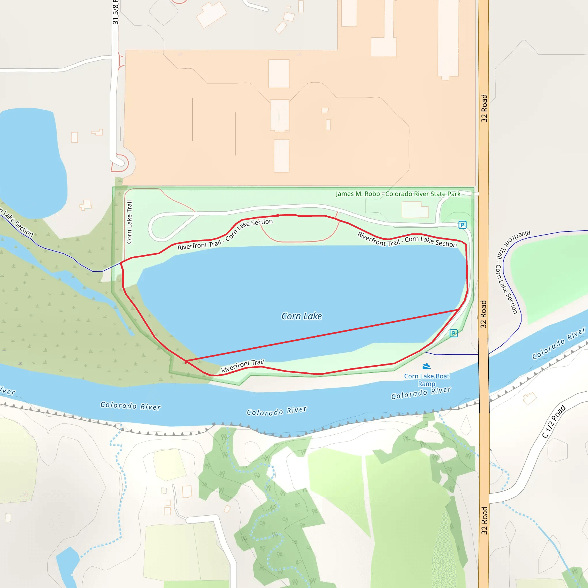 Corn Lake Loop mobile static map