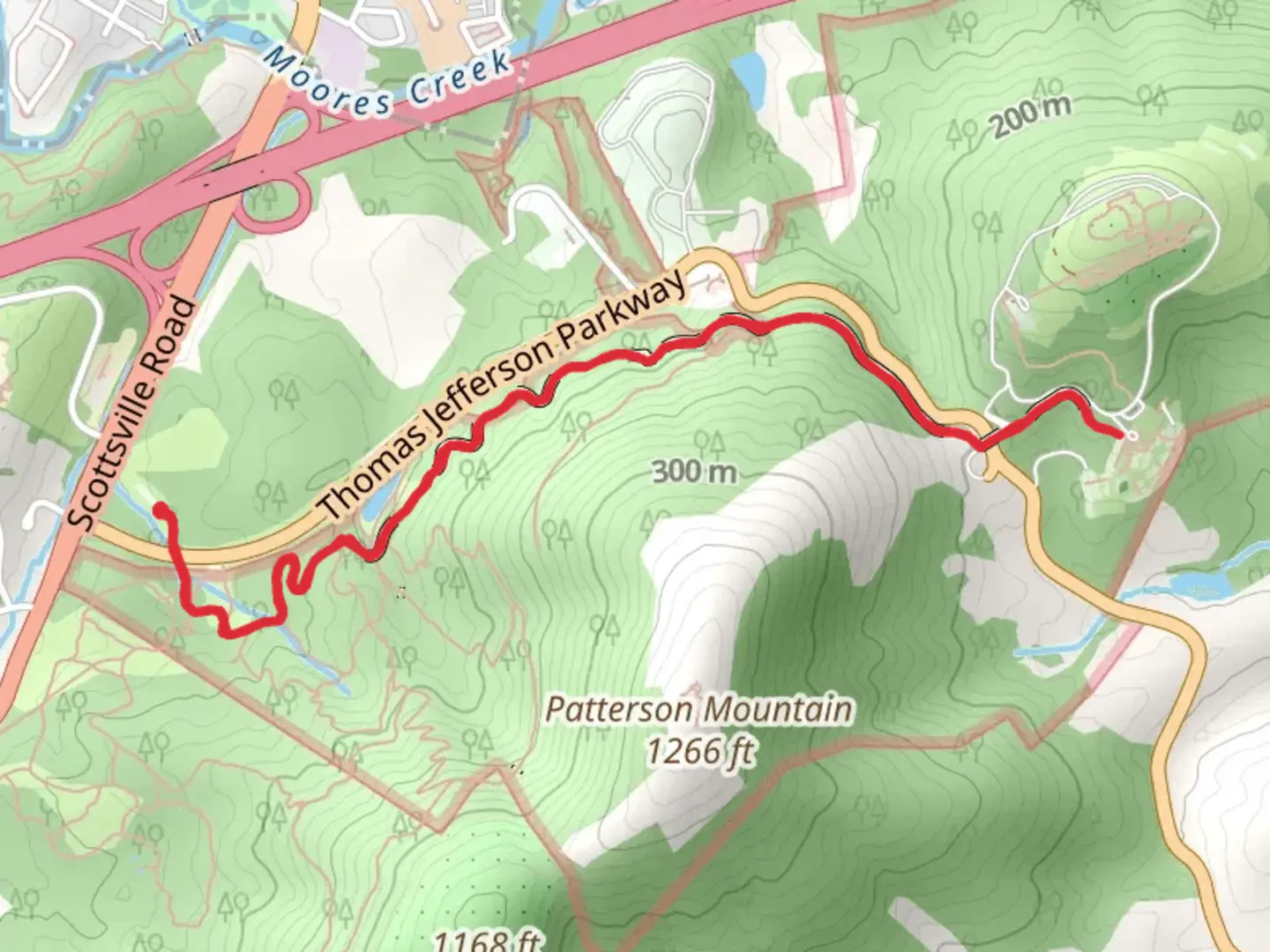 An image depicting the trail Saunders-Monticello Trail and its surrounding area.