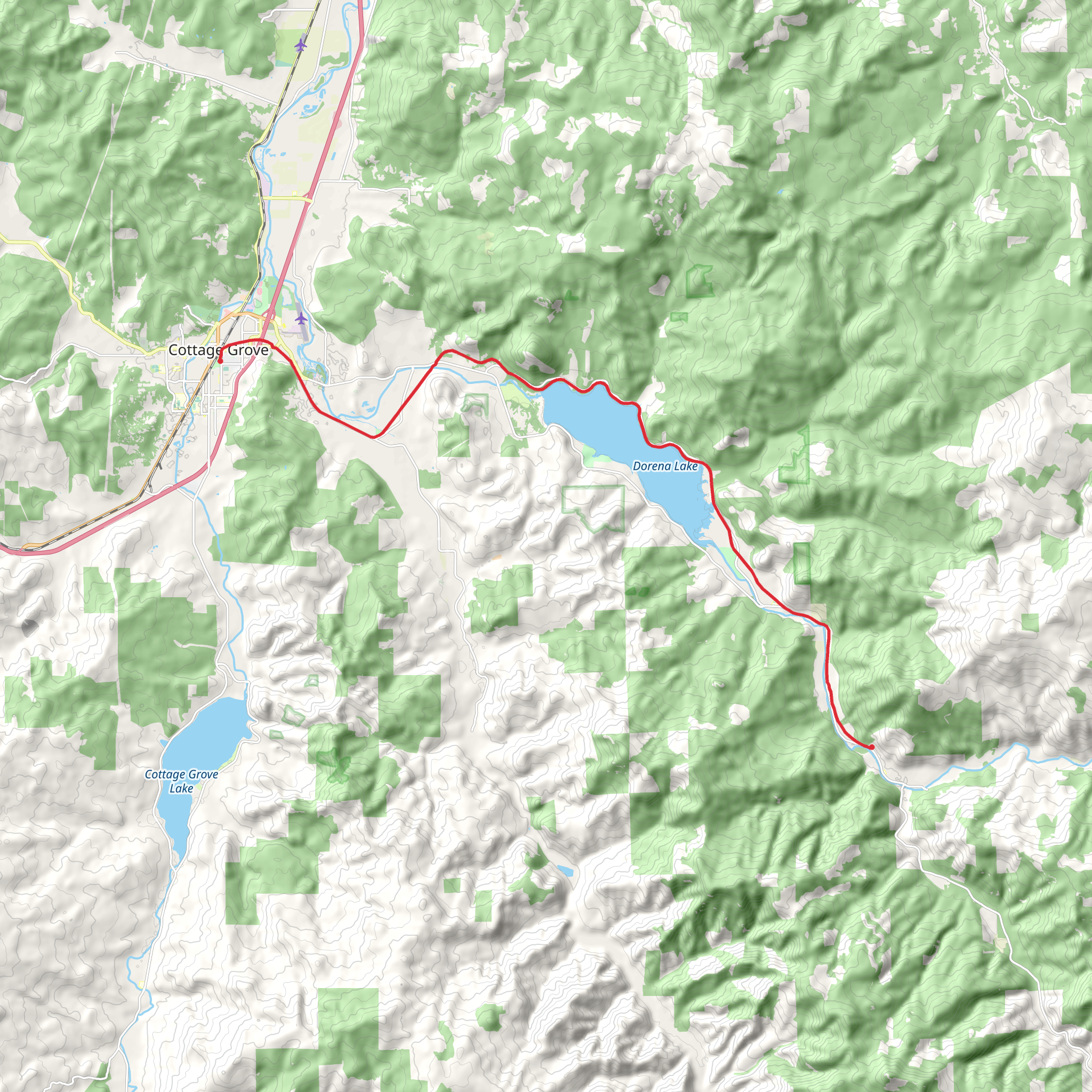 Row River Trail Point to Point mobile static map