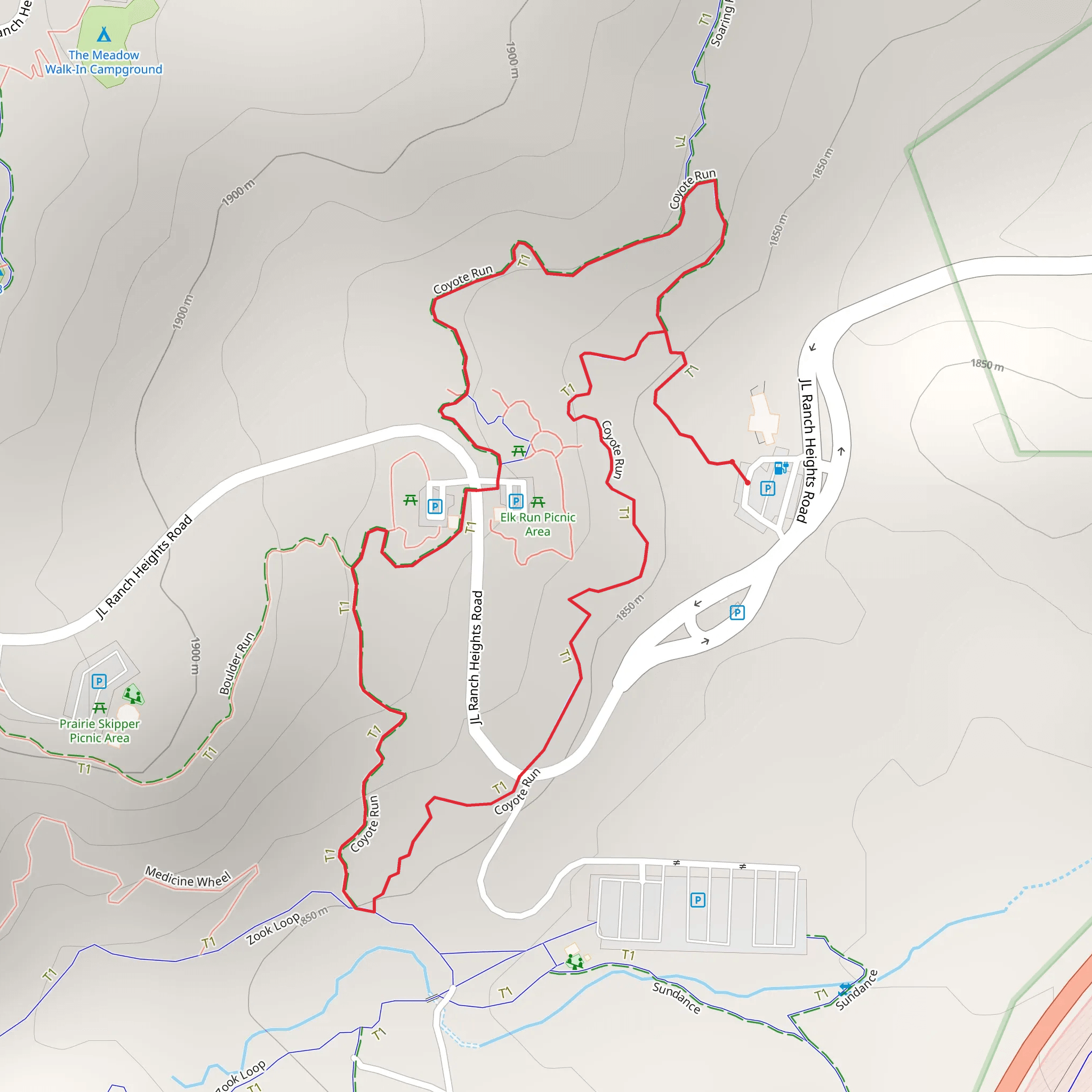 Coyote Run Loop mobile static map