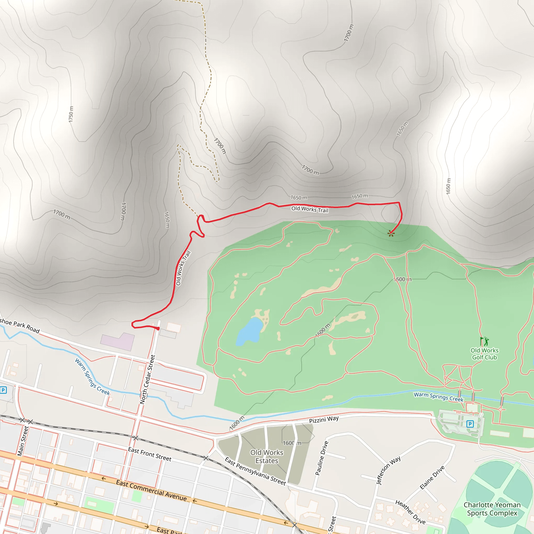 Old Works Trail mobile static map
