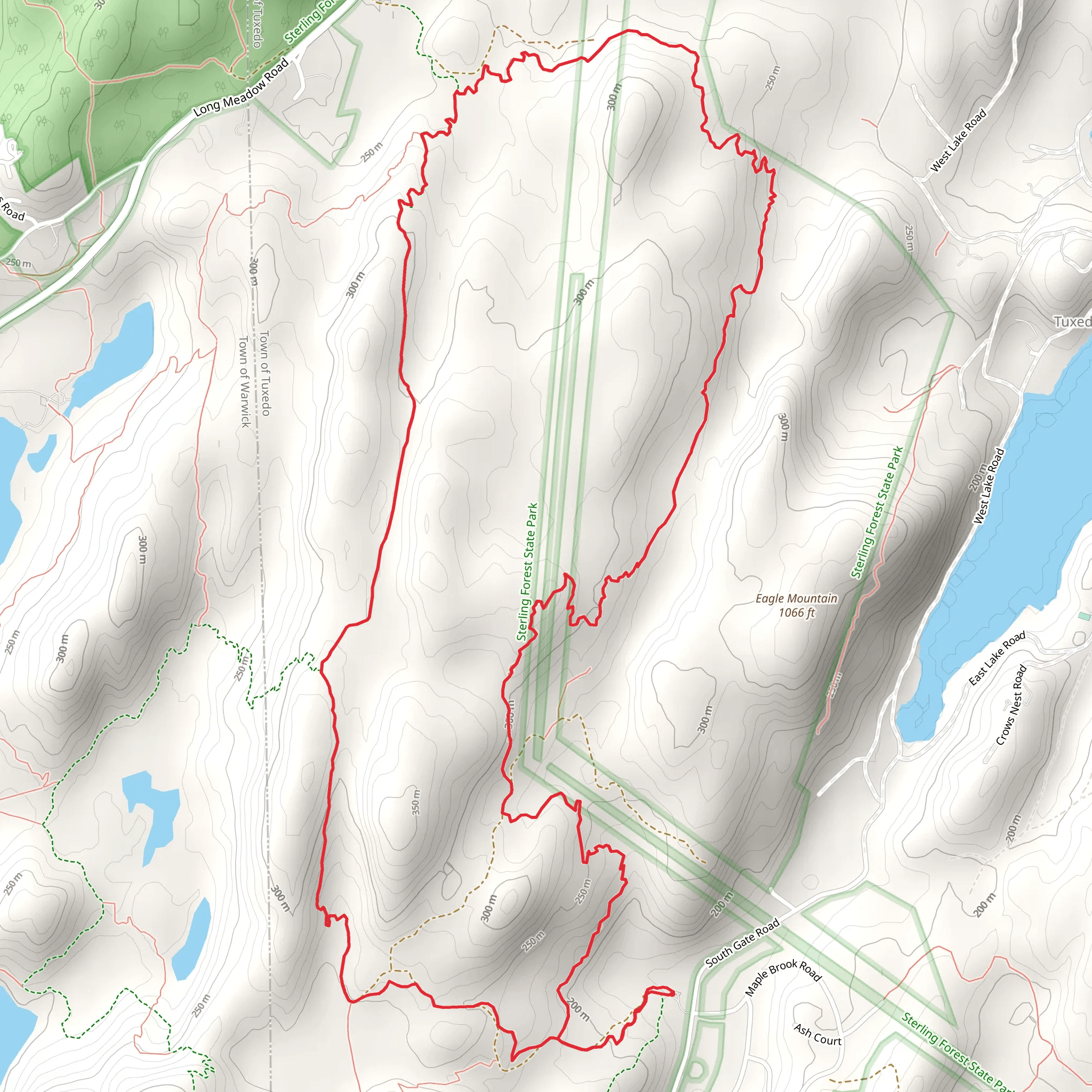 Palisades 18 and Hutchinson Trail Loop mobile static map