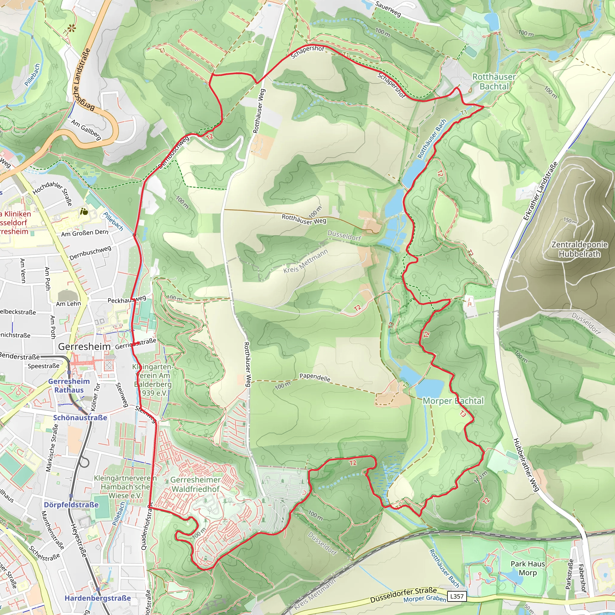 Rotthäuser Bach Loop via Niederberg Nord mobile static map