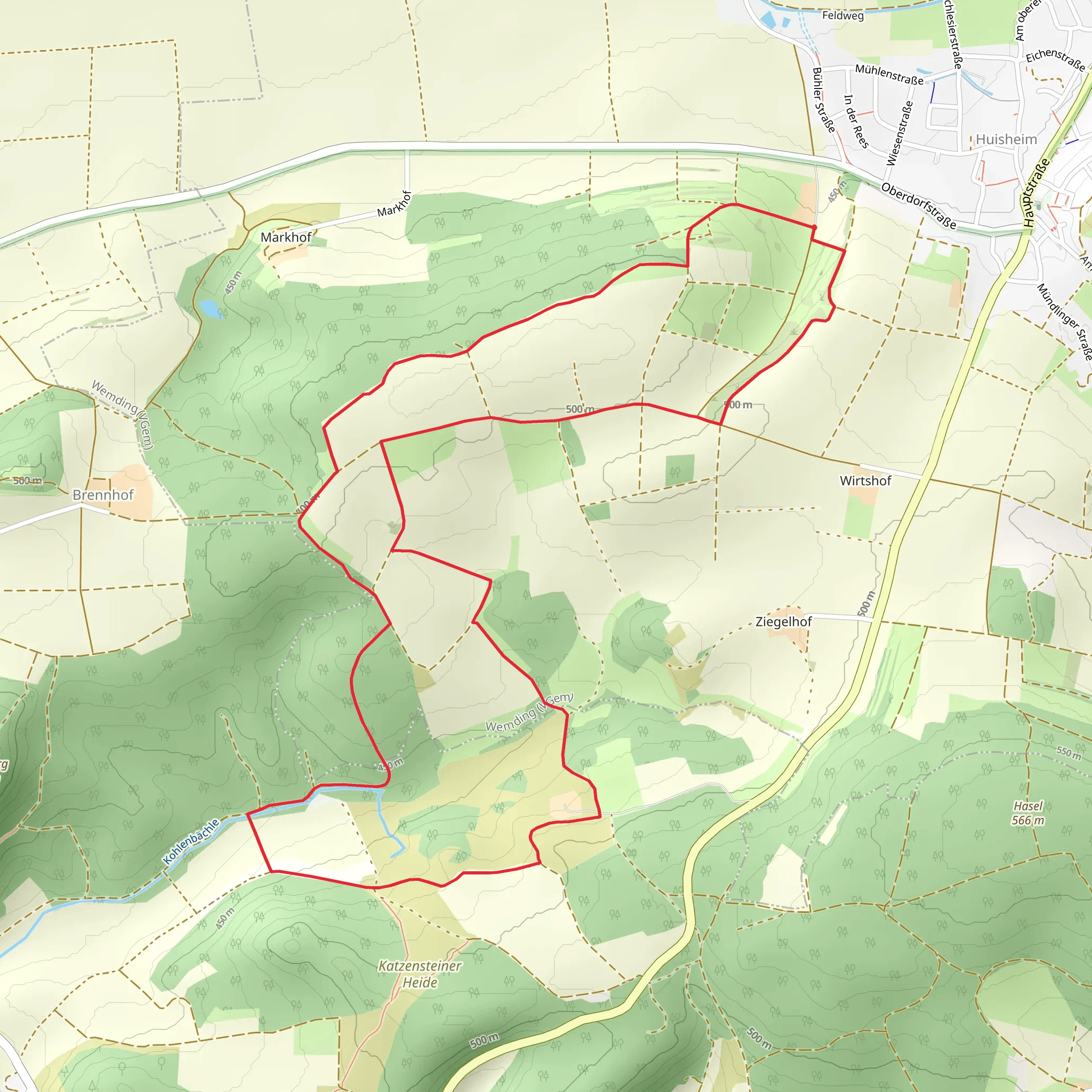 Rundwanderweg Monheim 18 mobile static map