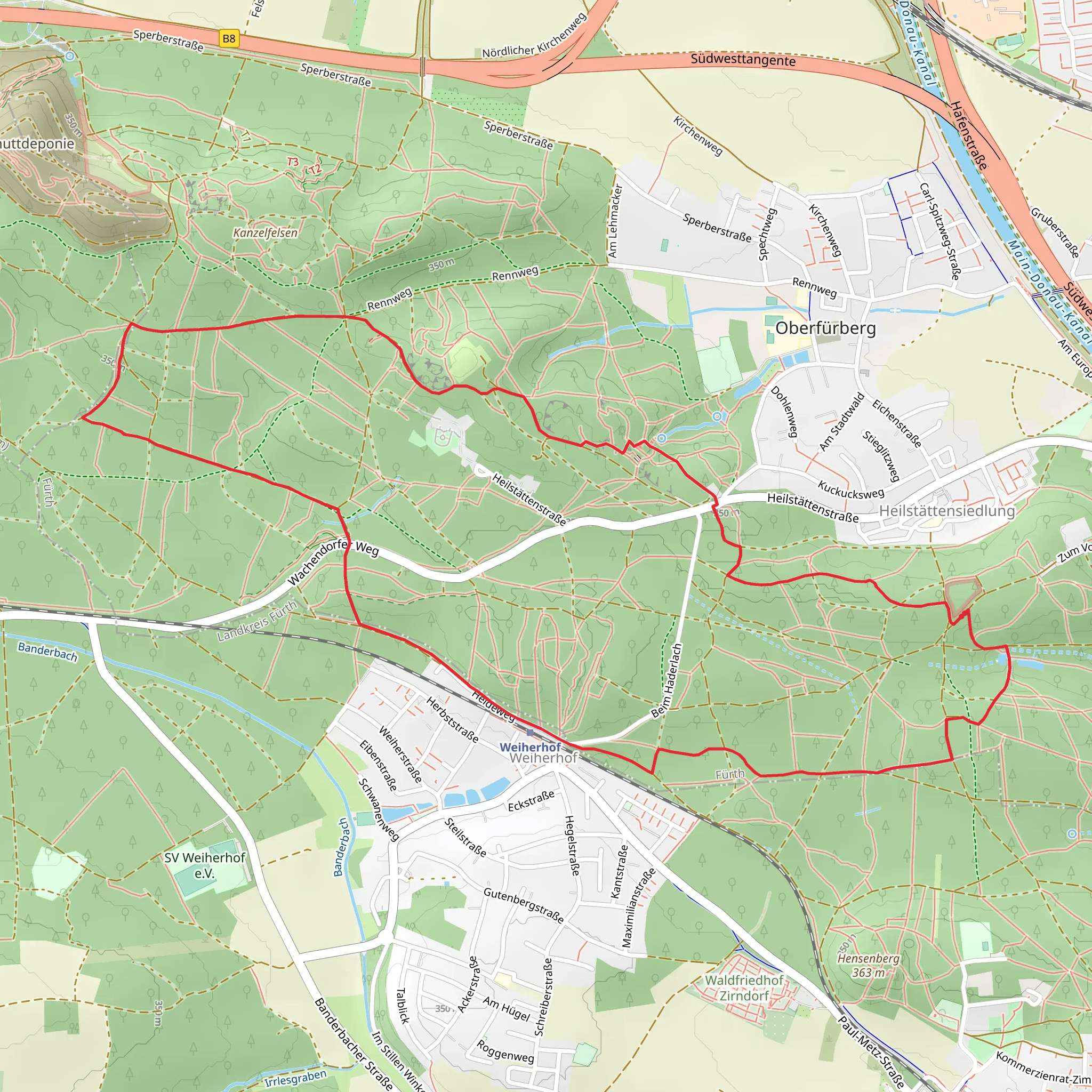 Fuerther Naturpfad and Wanderweg Marmaris mobile static map