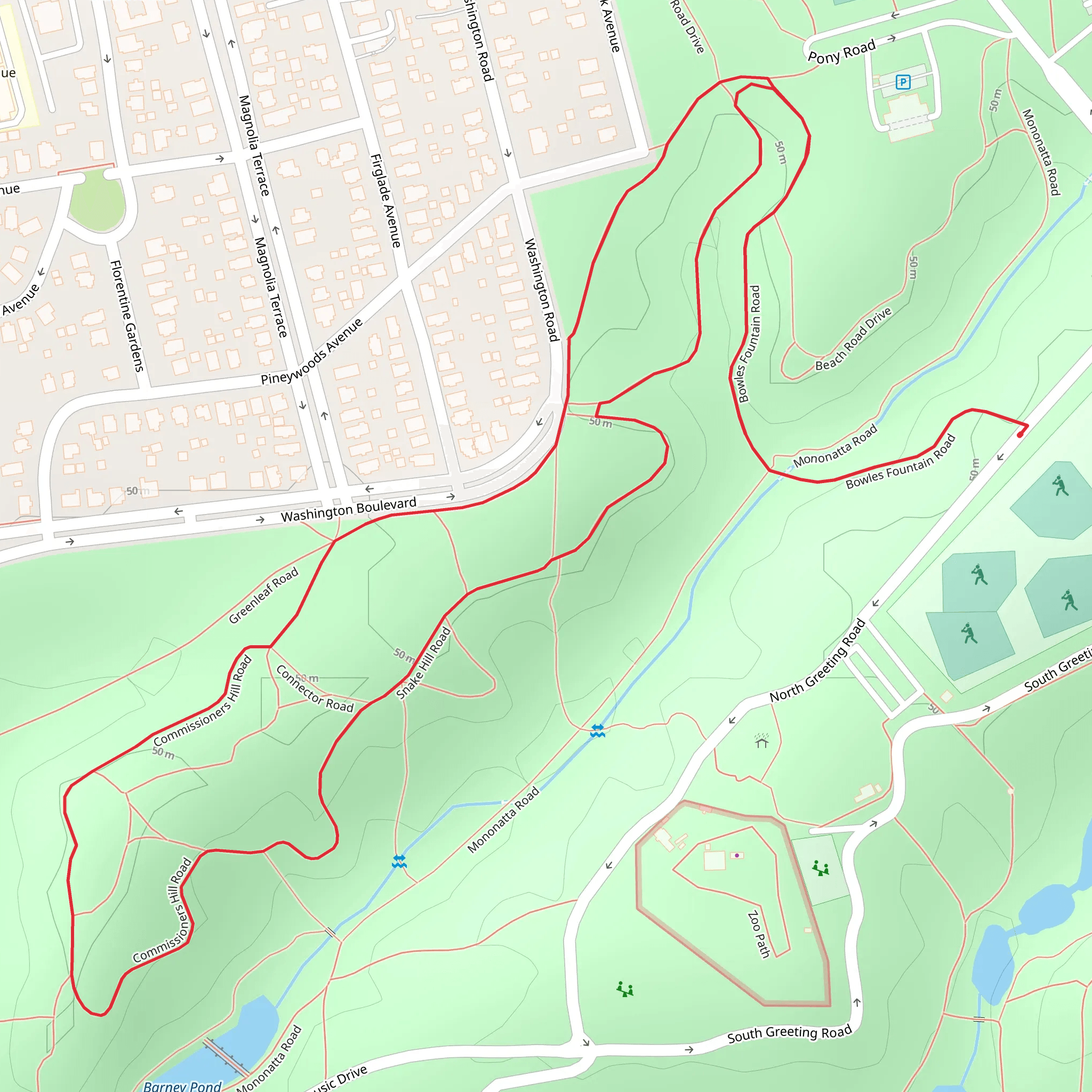 Commissioners Hill Road and Snake Hill Road Loop mobile static map