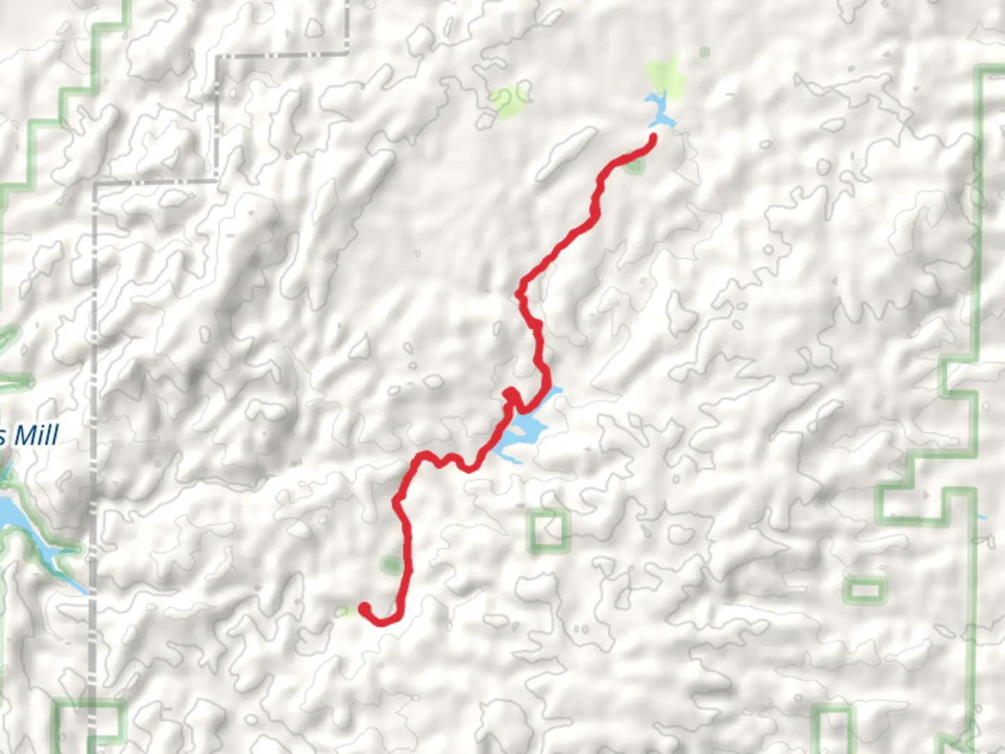 An image depicting the trail Coleman Lake via Pinhoti Trail and its surrounding area.