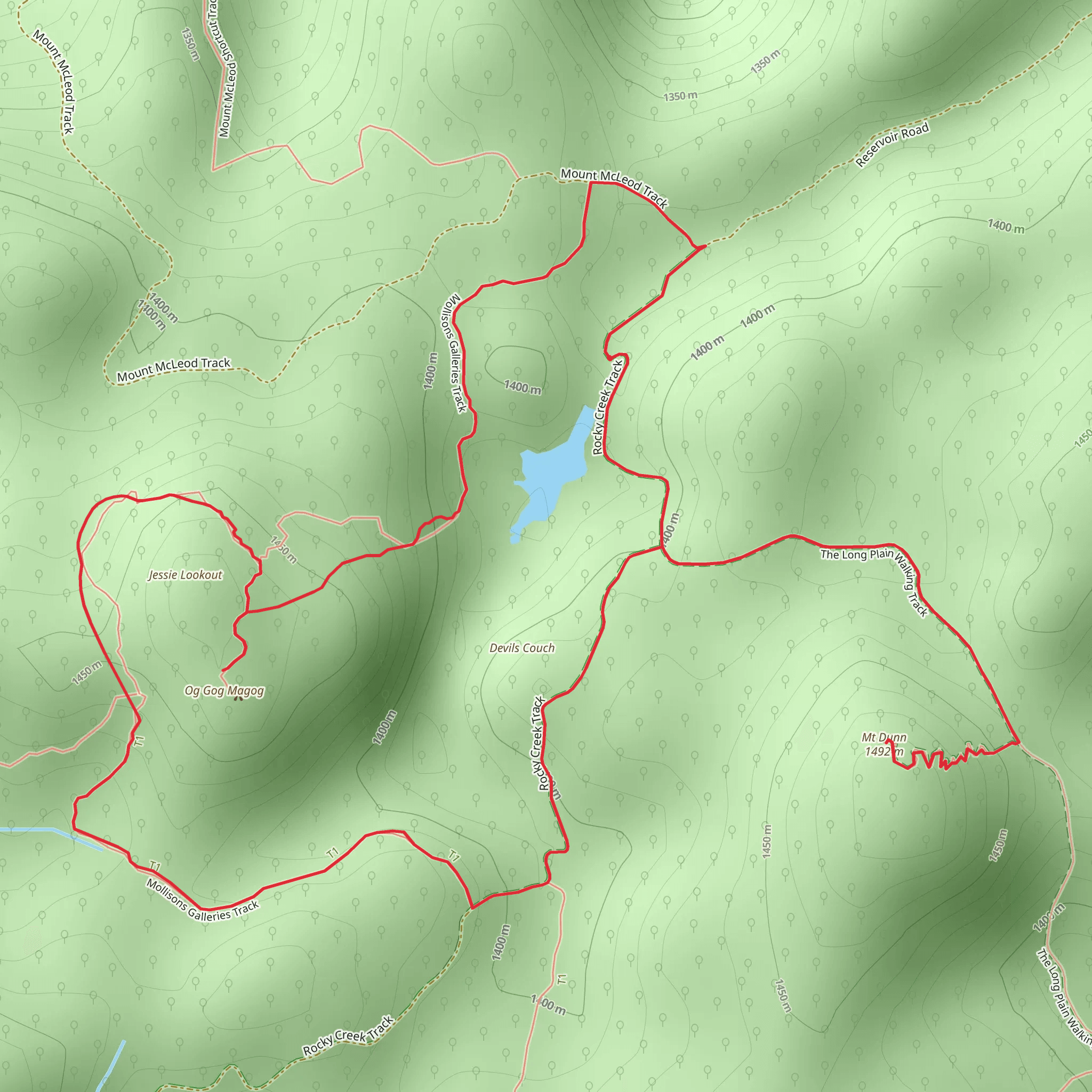 Mount Dunn Og Gog Magog Circuit mobile static map