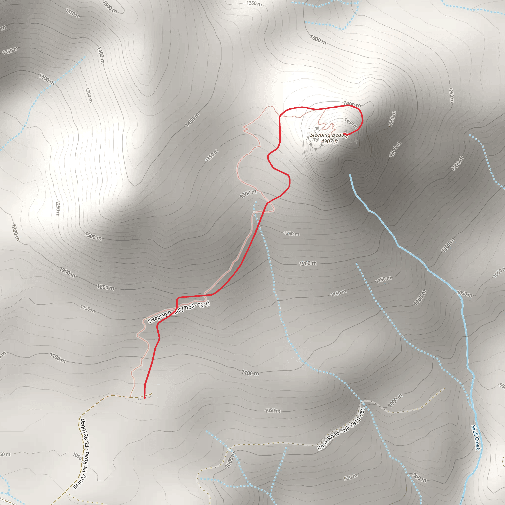 Sleeping Beauty Trail mobile static map