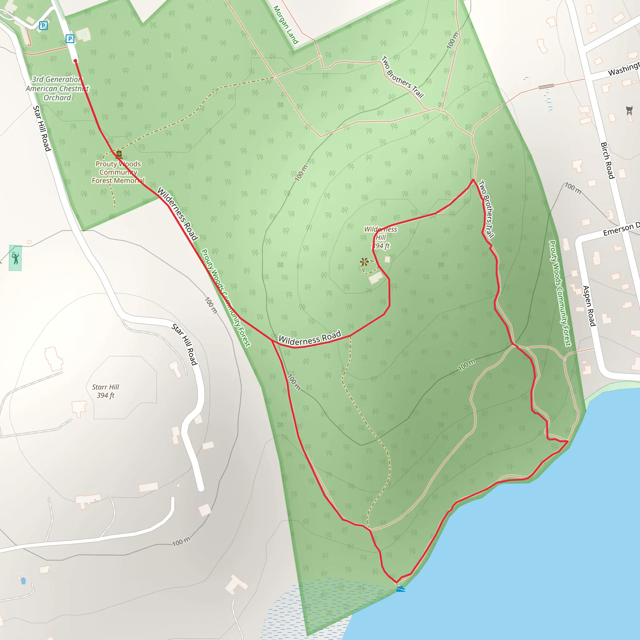 Wilderness Hill and Long Lake Loop mobile static map