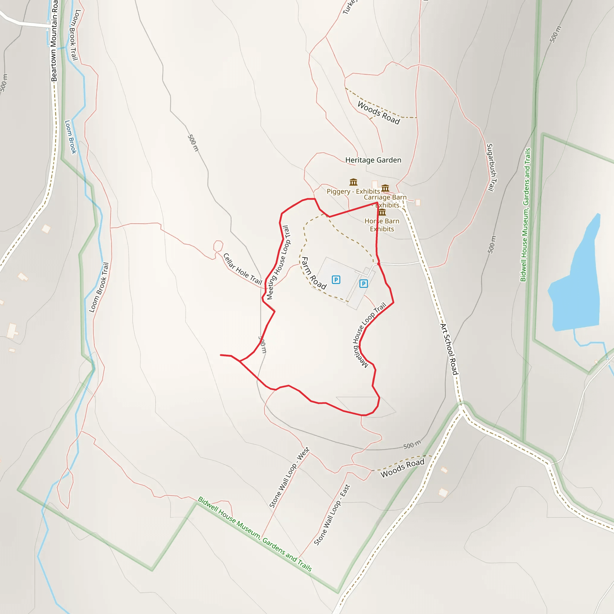 Meeting House Loop Trail mobile static map