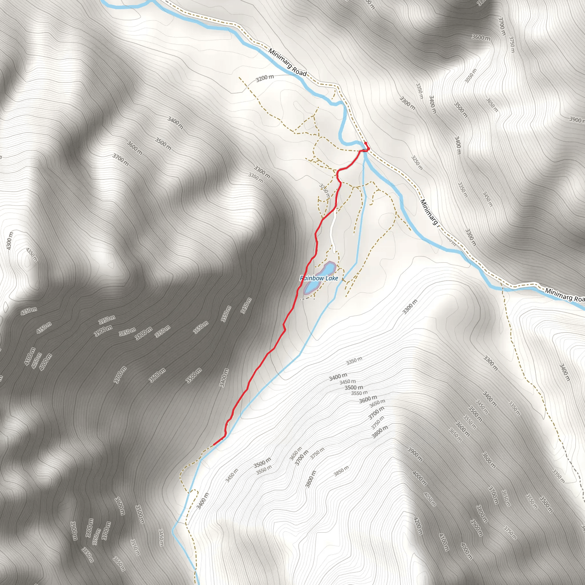 Rainbow Lake Trail mobile static map