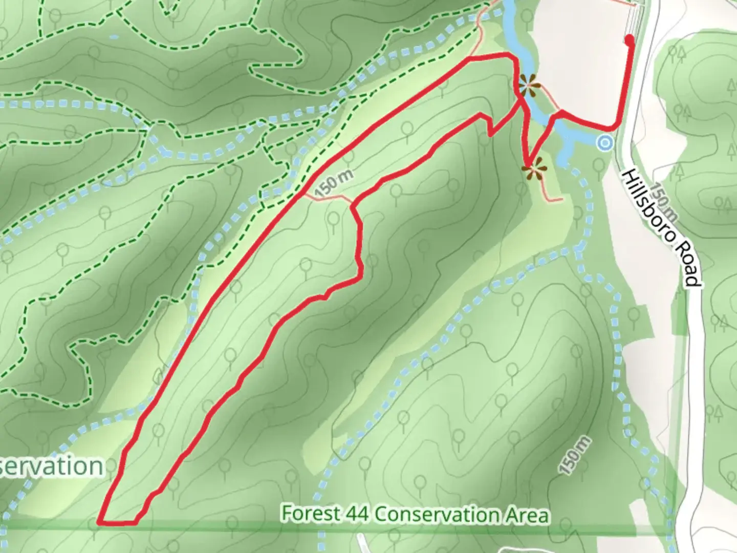 An image depicting the trail Dogwood Ridge Loop Trail and its surrounding area.
