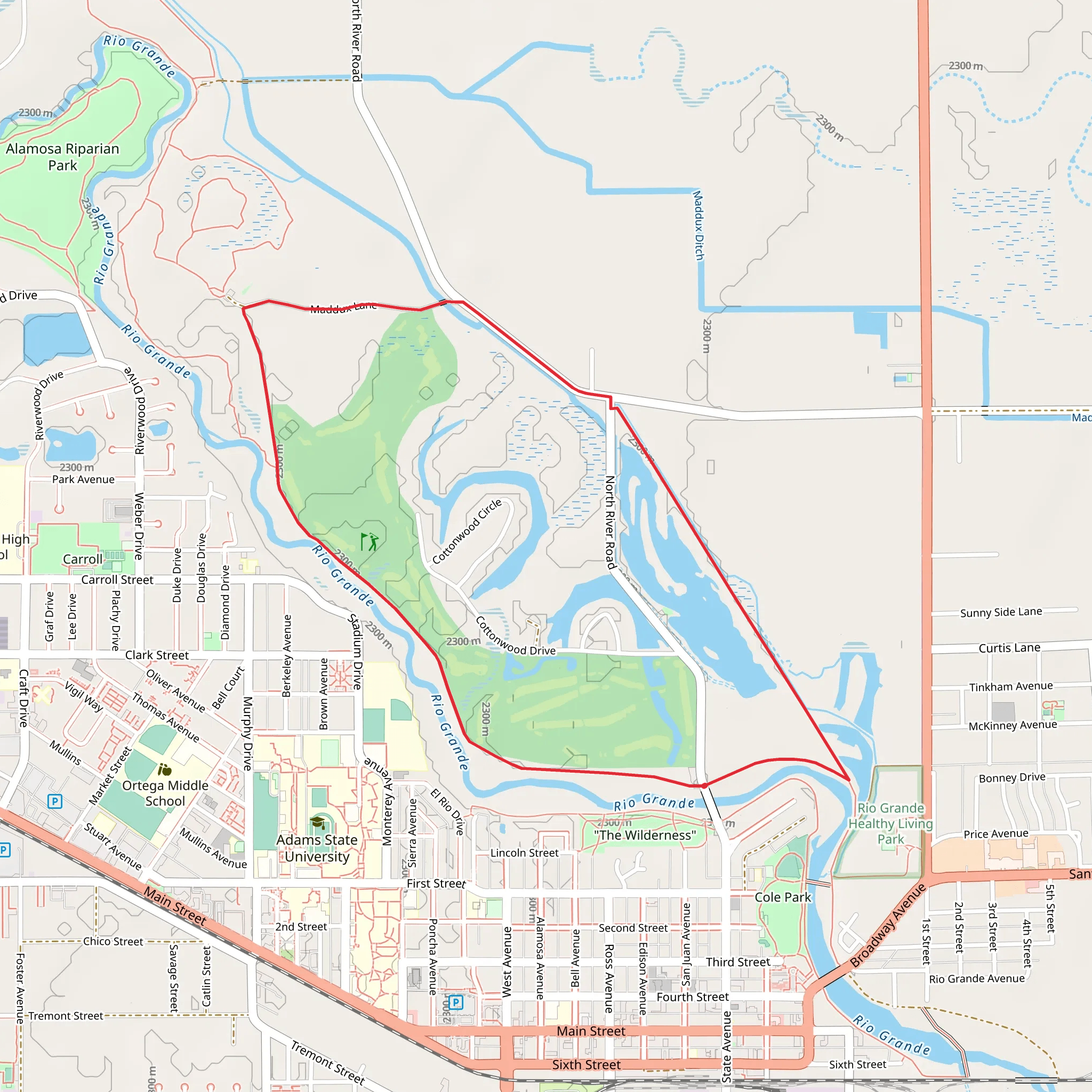 Twin Peaks and Crestone Loop Trail mobile static map