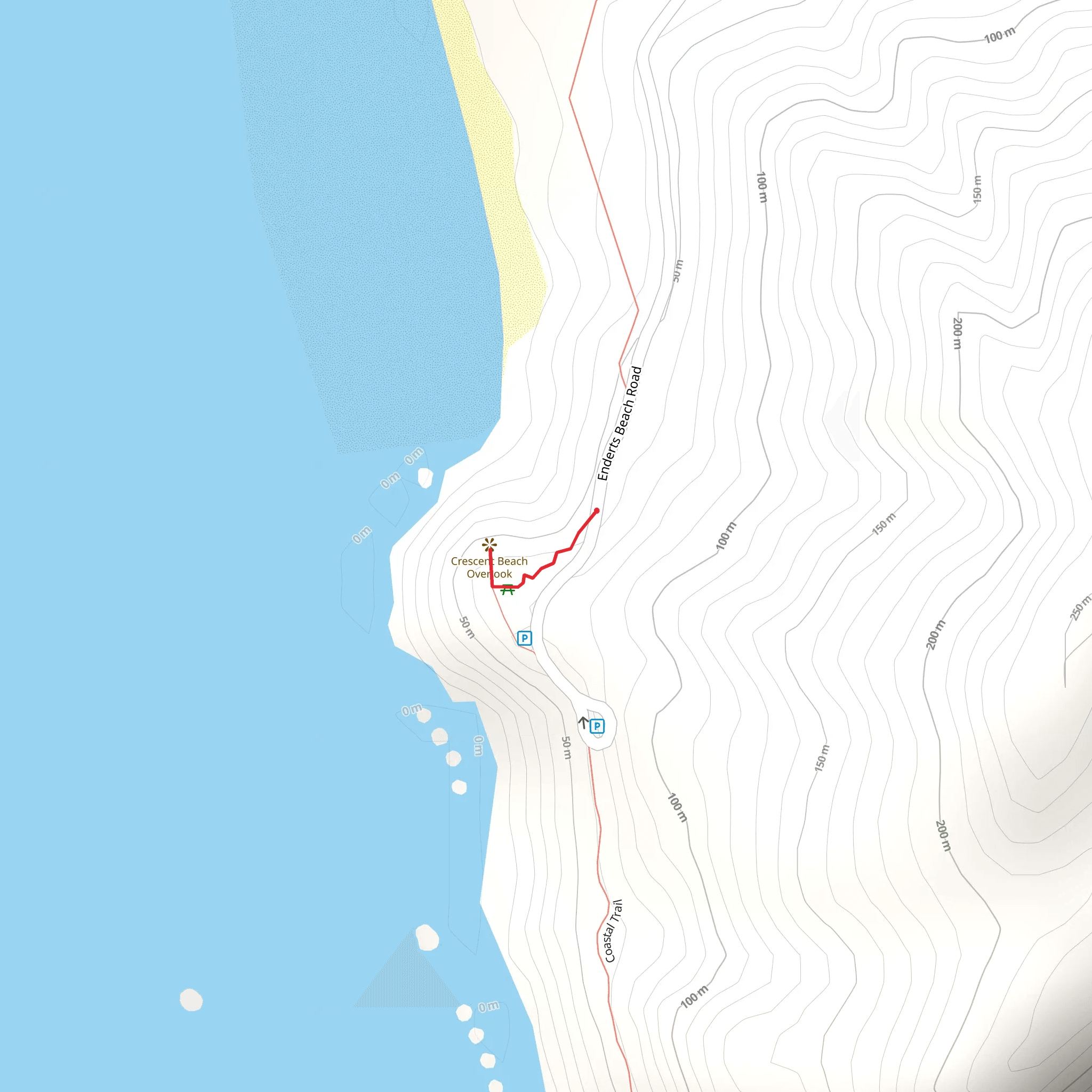 Crescent Beach Overlook mobile static map