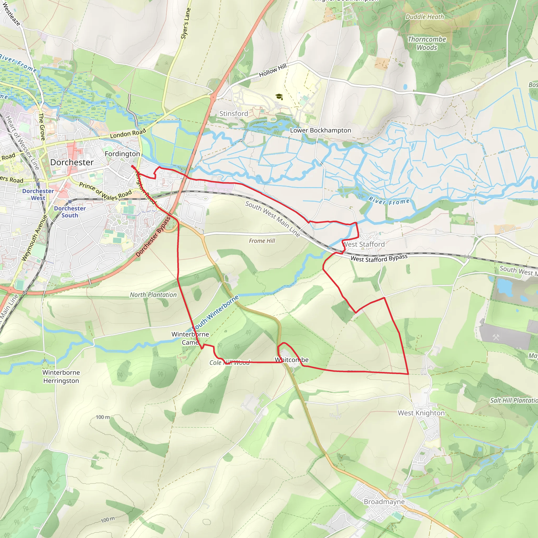 Dorchester Southern Loop mobile static map