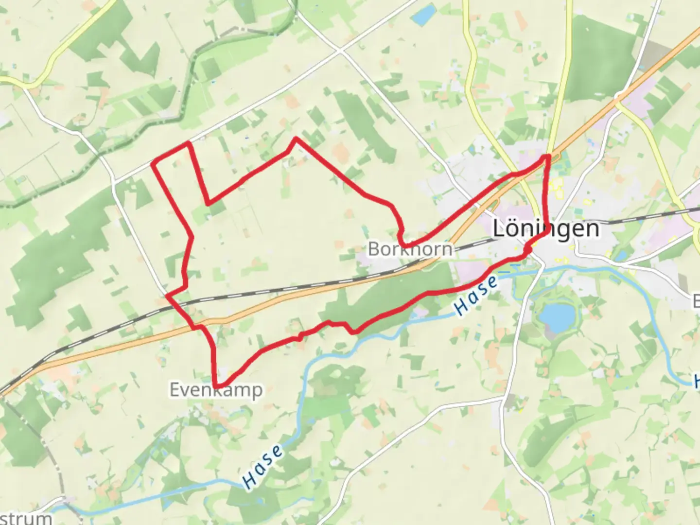 An image depicting the trail Loningen Loop and its surrounding area.