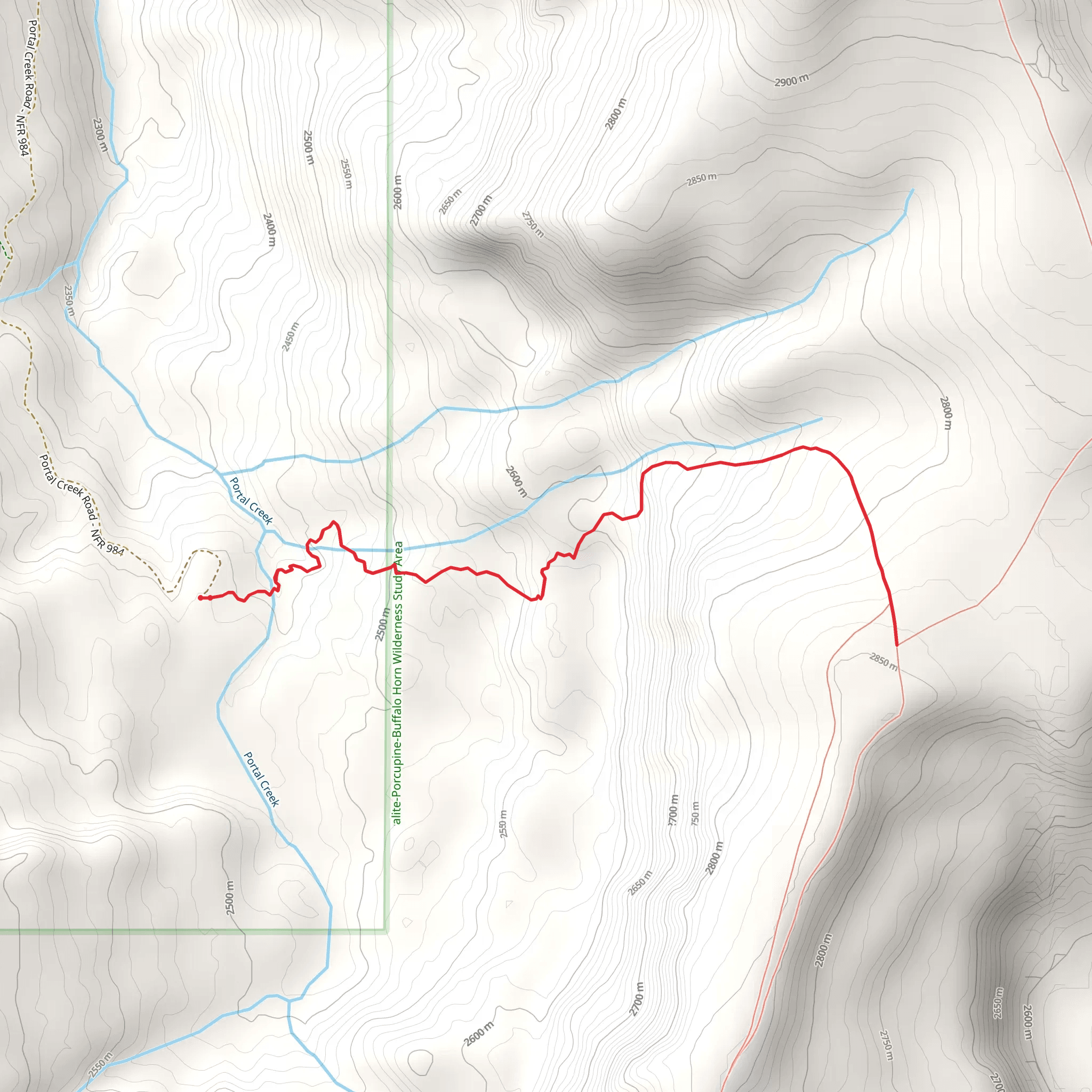 Windy Pass Trail mobile static map